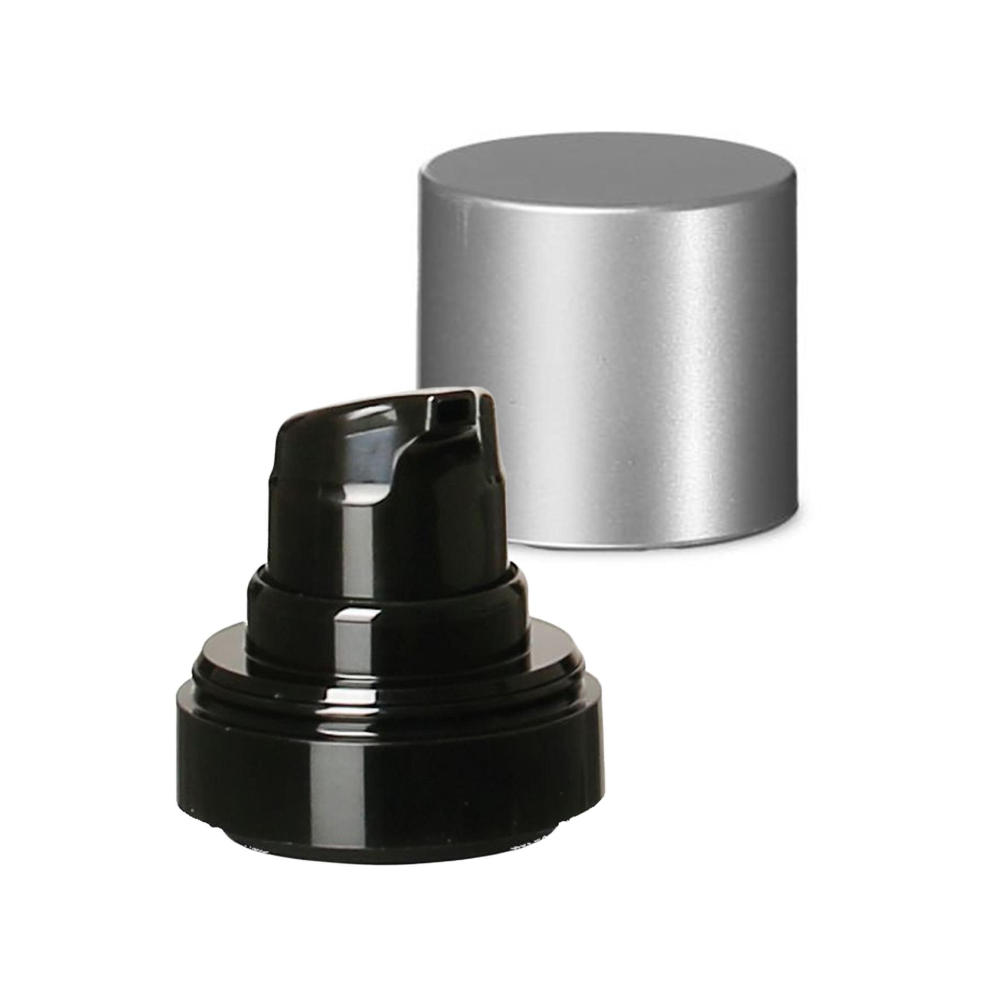 Testina pompa dosatrice airless 'Micro', plastica PP, nera Testina pompa dosatrice airless 'Micro', plastica PP, nera