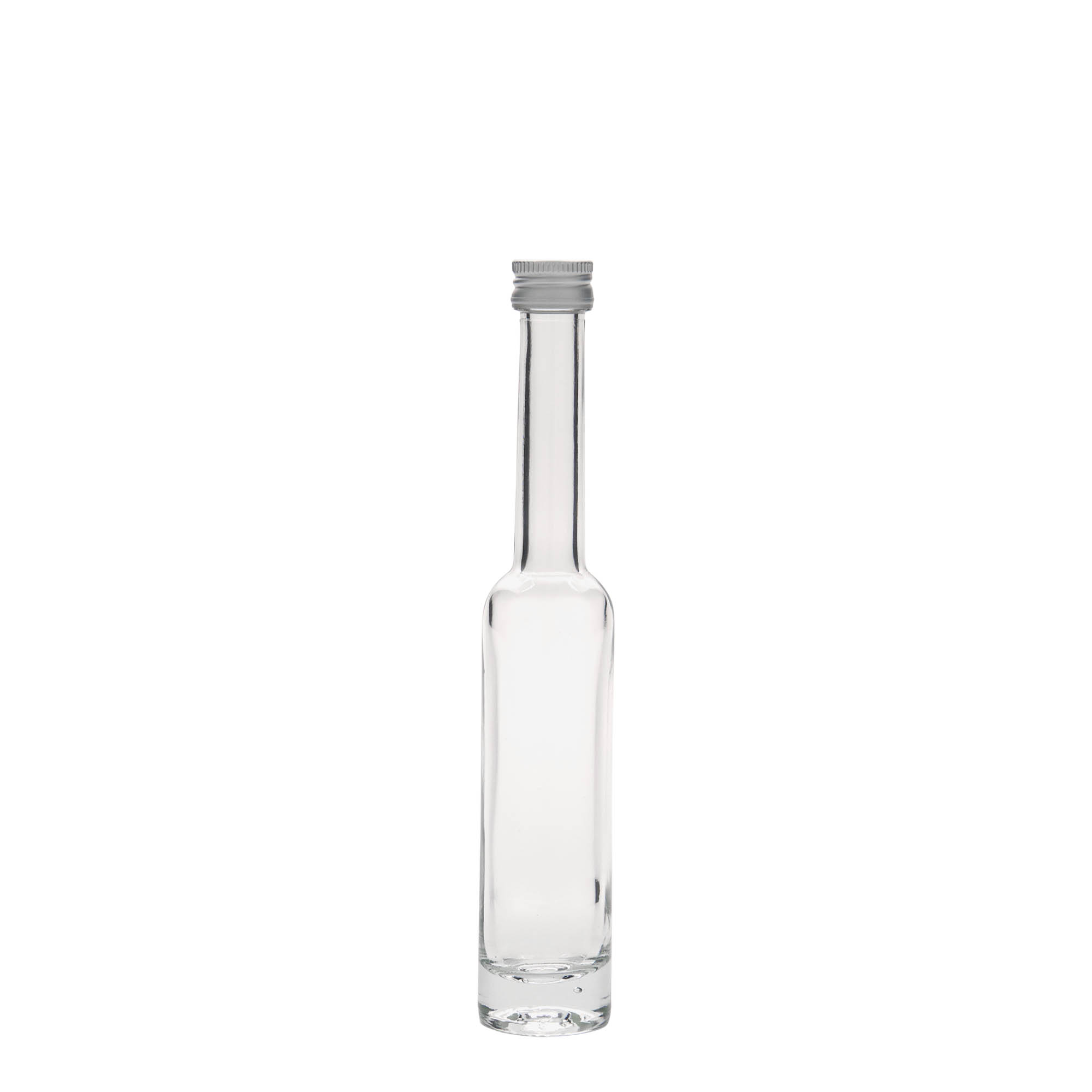 Bottiglia di vetro da 40 ml 'Platina', bocca: PP 18 Bottiglia di vetro da 40 ml 'Platina', bocca: PP 18
