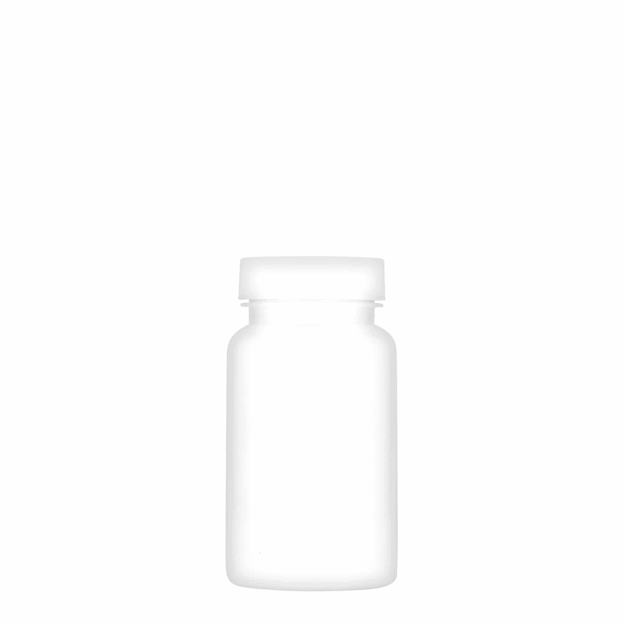 100 ml Barattolo PET-Packer, plastica, bianco, imboccatura: GPI 38/400