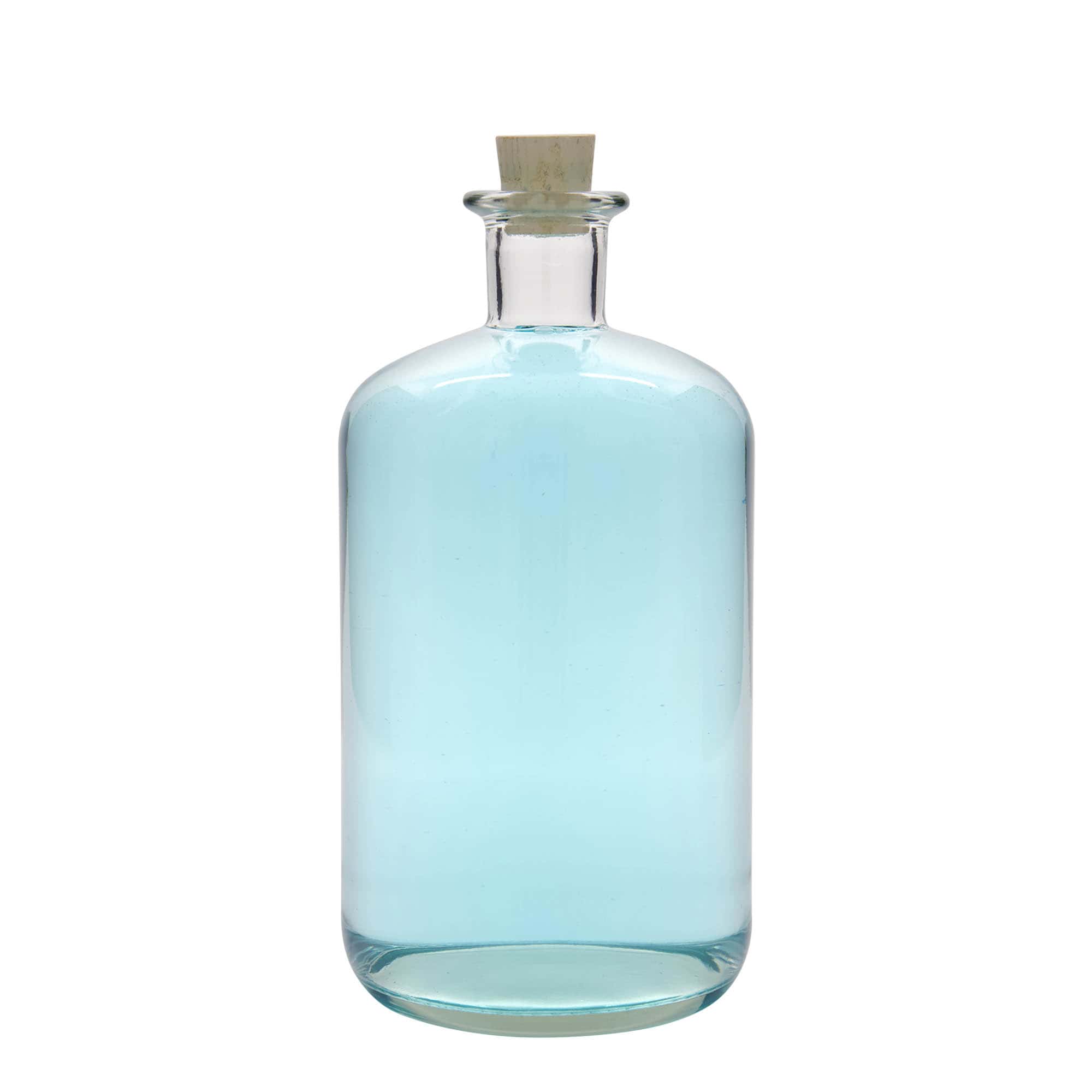 1.500 ml Bottiglia da farmacia, vetro, imboccatura: fascetta