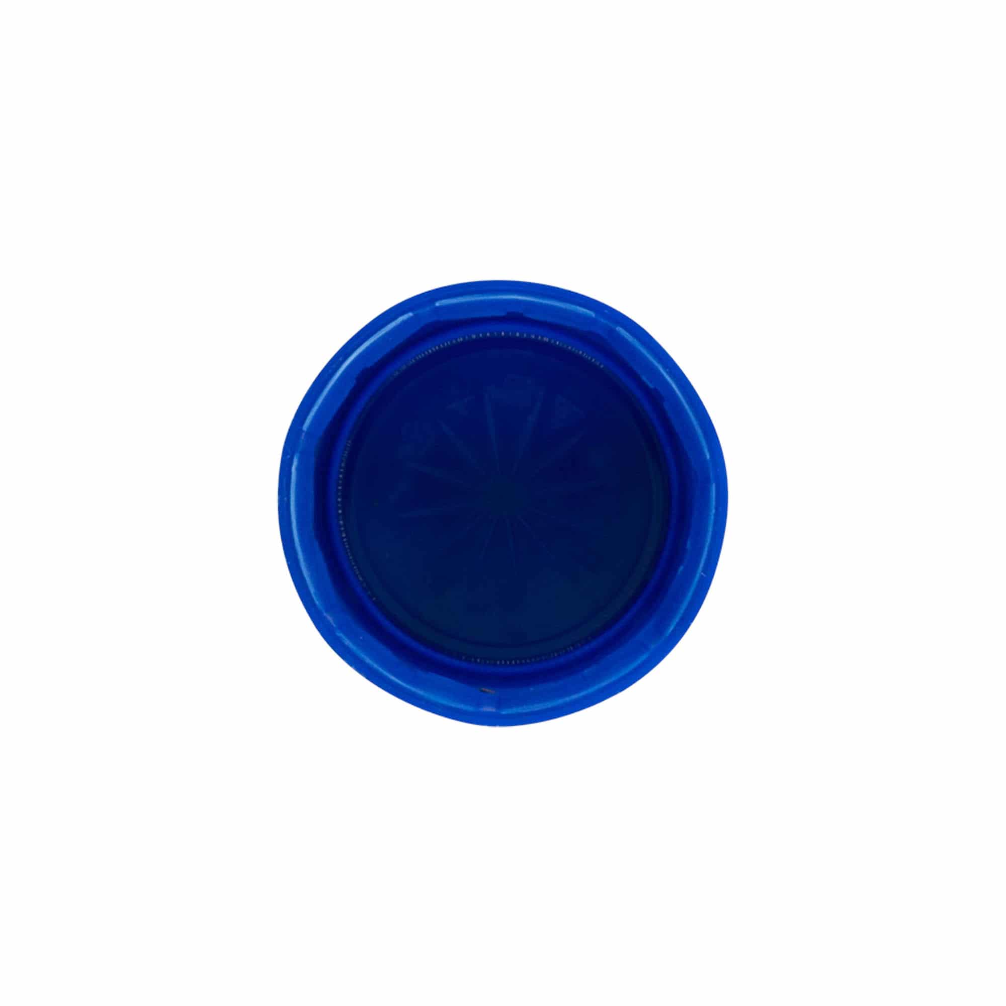 Tappo a vite a due filettature,, plastica PE, blu, per imboccatura: PET 38 mm