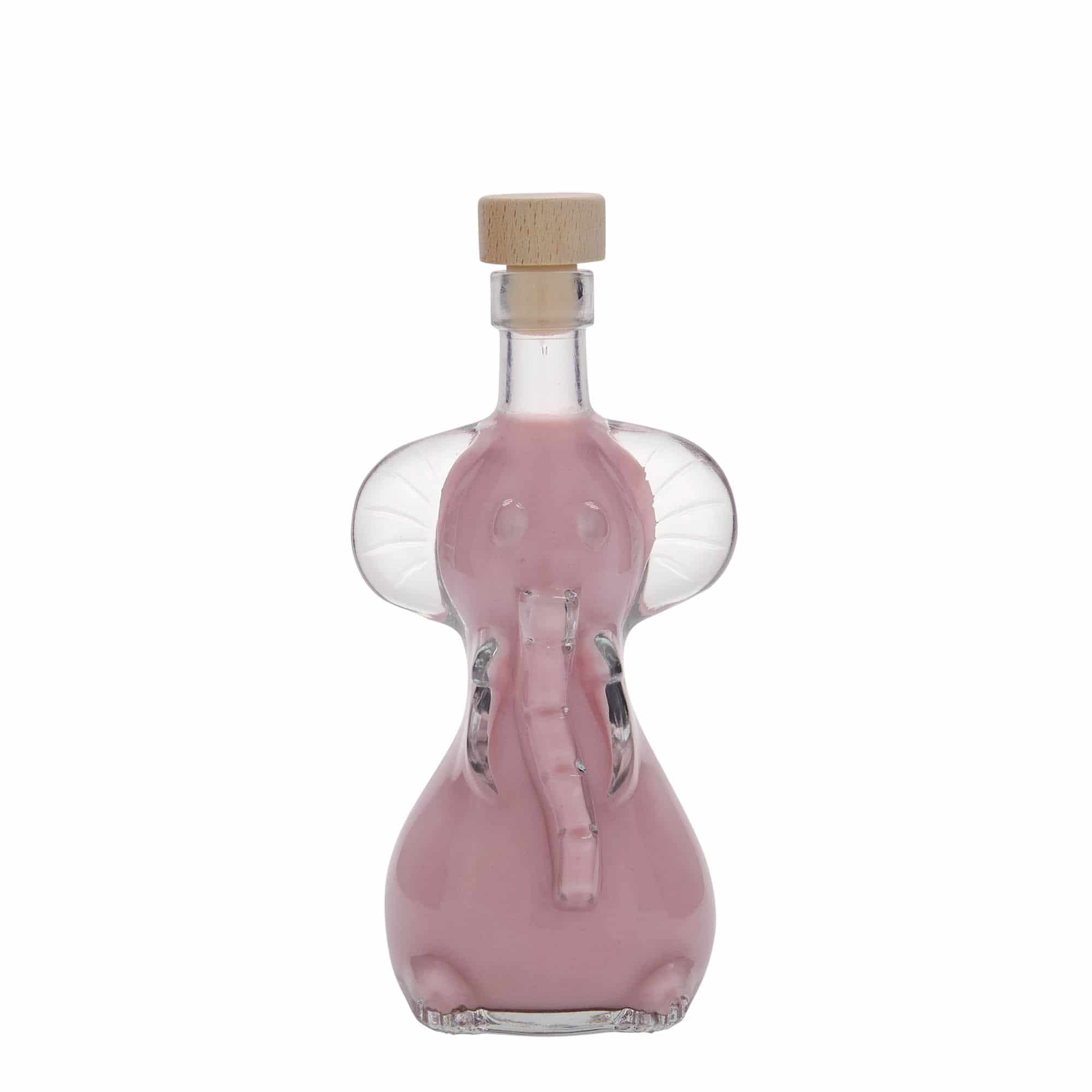 200 ml Bottiglia di vetro 'Elefante', imboccatura: fascetta