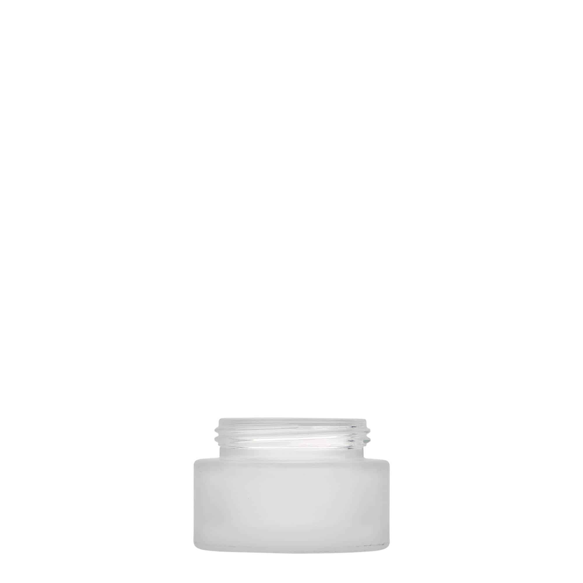 15 ml barattolo 'Edizione Platino', vetro, ghiacciato, bocca: chiusura a vite