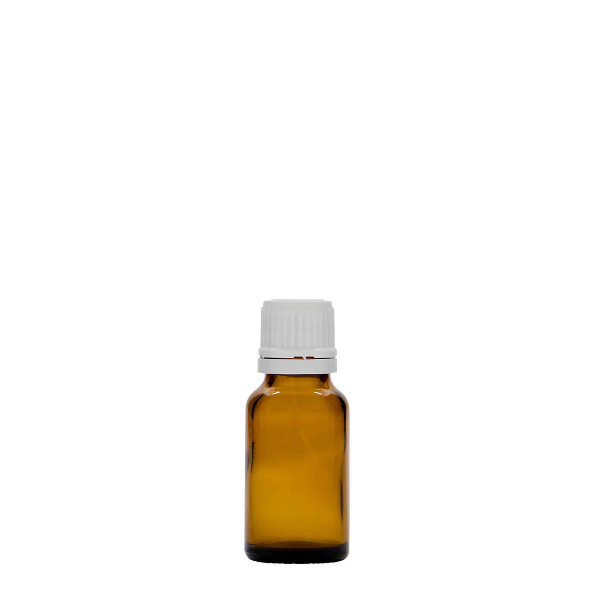 15 ml flacone medico, vetro, marrone, bocca: DIN 18