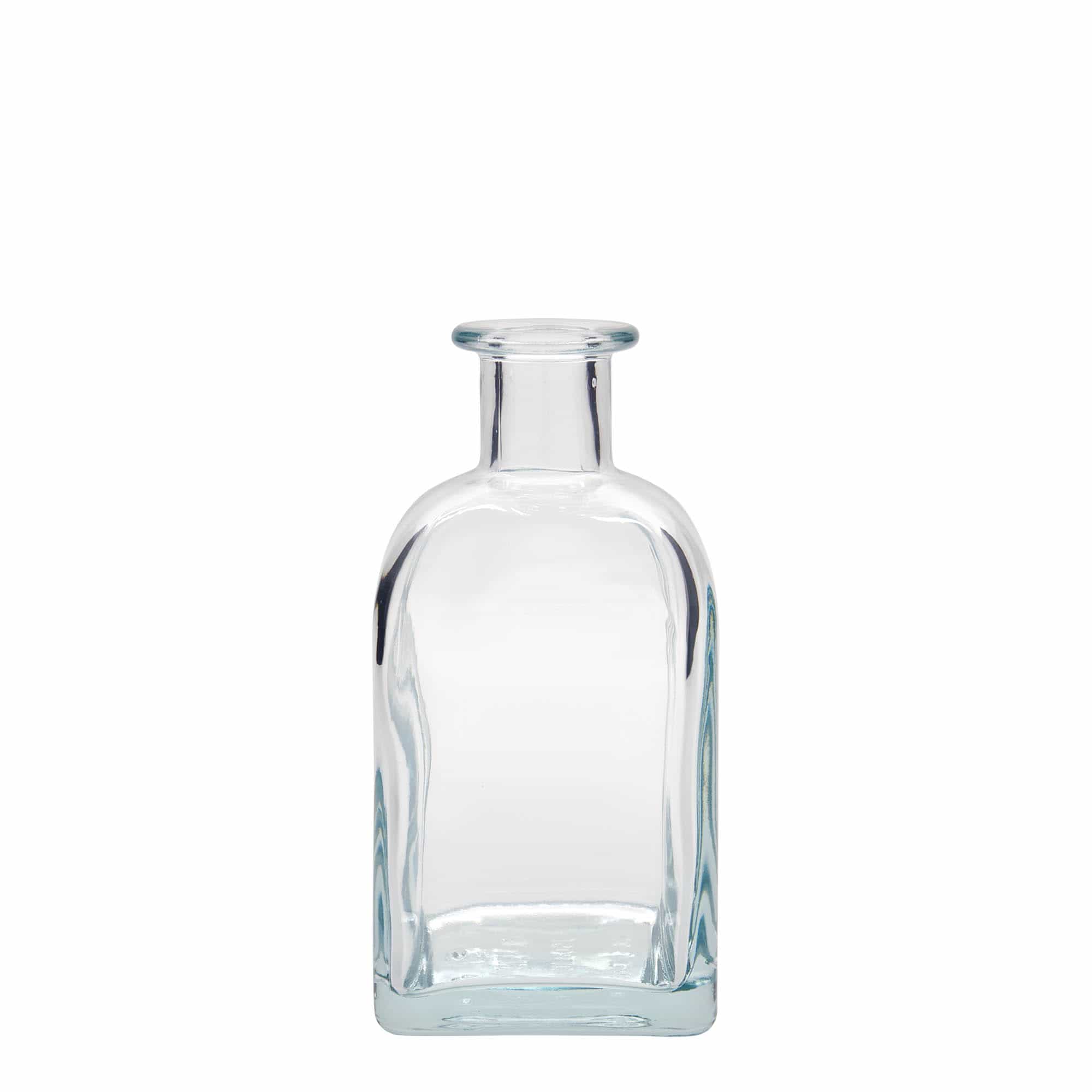 Bottiglia di vetro da 350 ml Apotheker Carré, quadrata, bocca: sughero