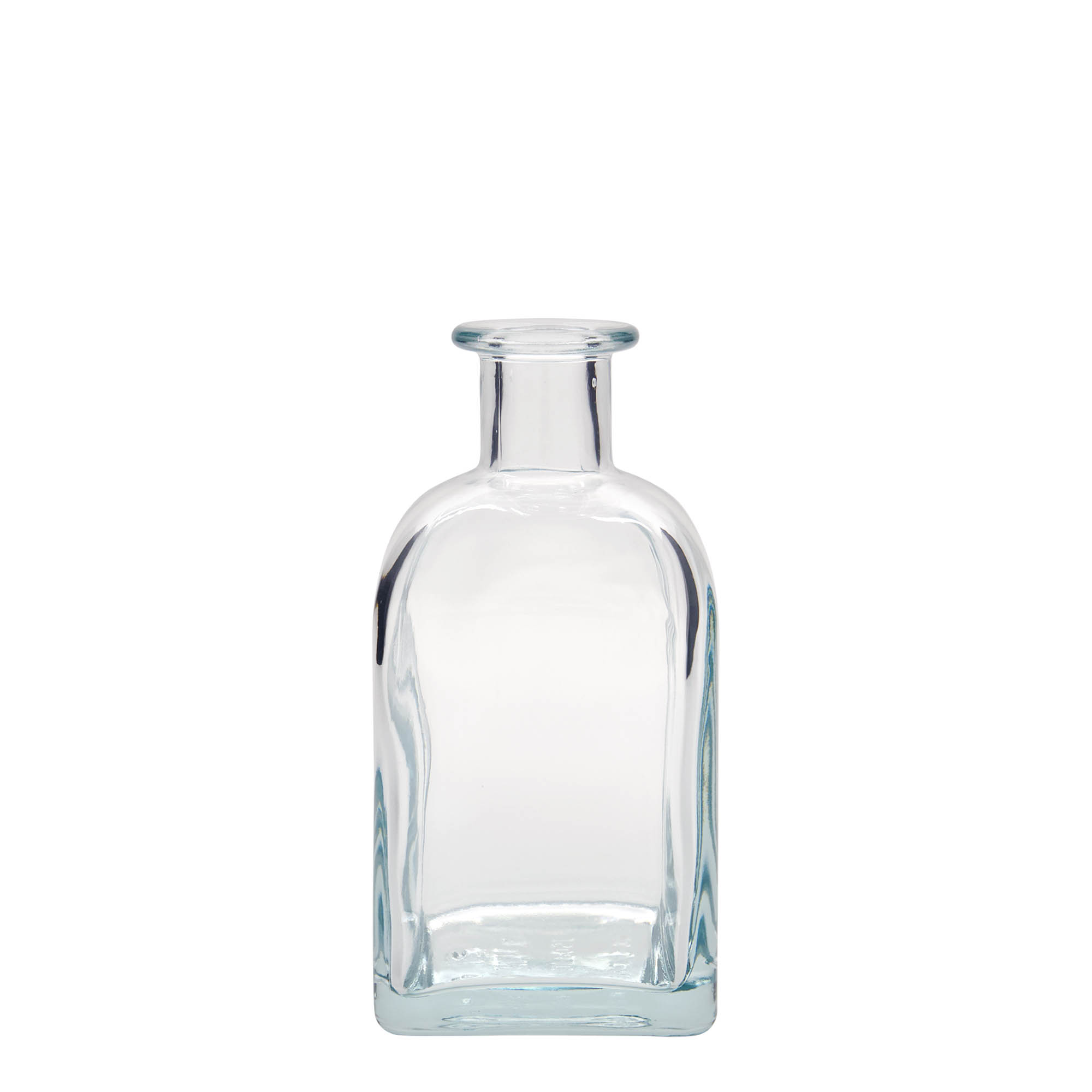 Bottiglia di vetro da 350 ml Apotheker Carré, quadrata, bocca: sughero