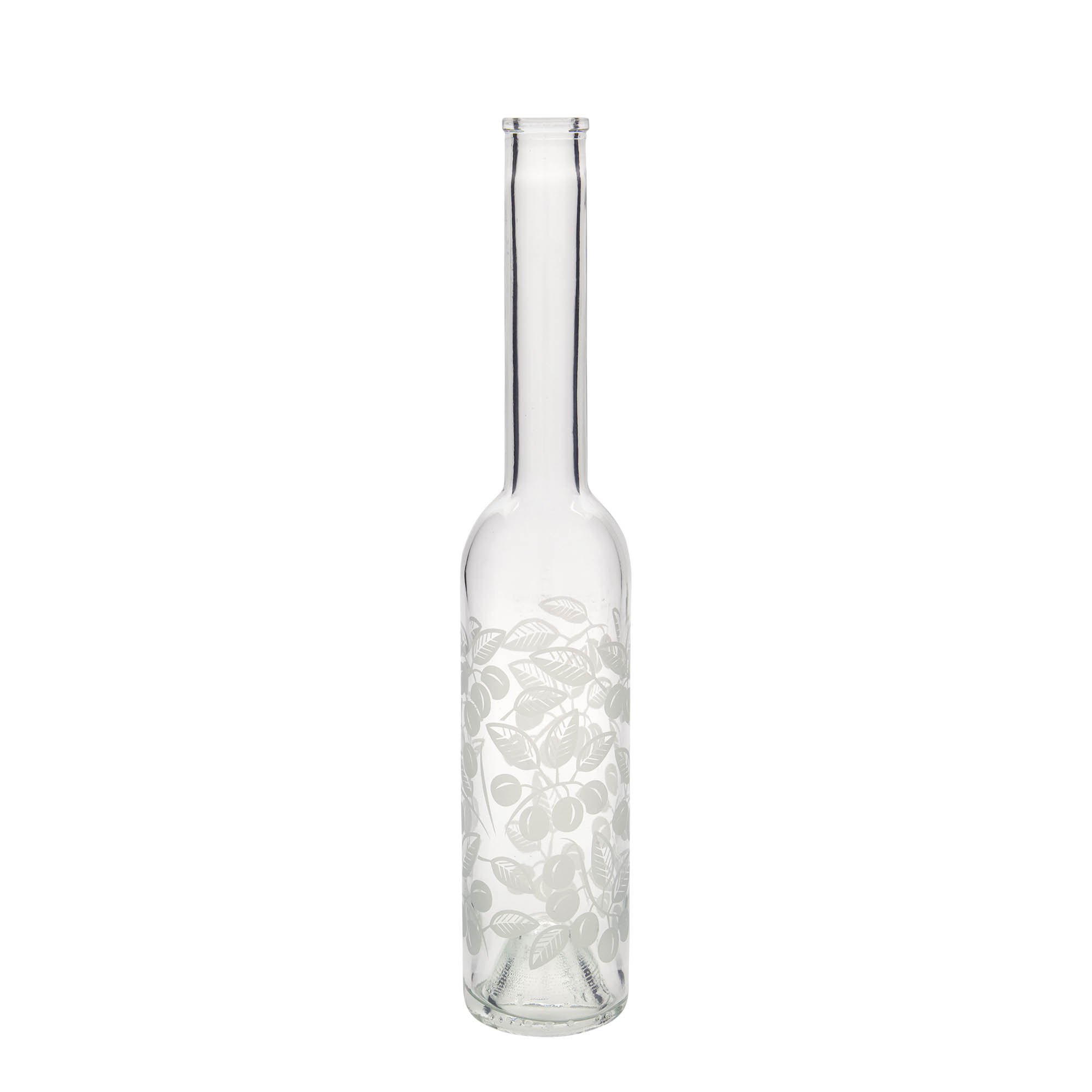 Bottiglia di vetro da 350 ml 'Opera', motivo: prugnolo, bocca: sughero Bottiglia di vetro da 350 ml 'Opera', motivo: prugnolo, bocca: sughero