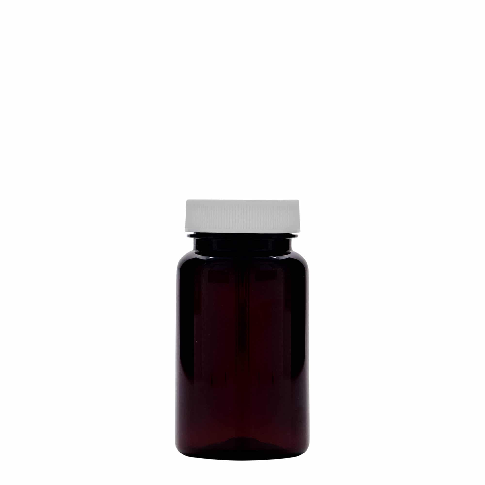 100 ml Barattolo PET-Packer, plastica, marrone, imboccatura: GPI 38/400