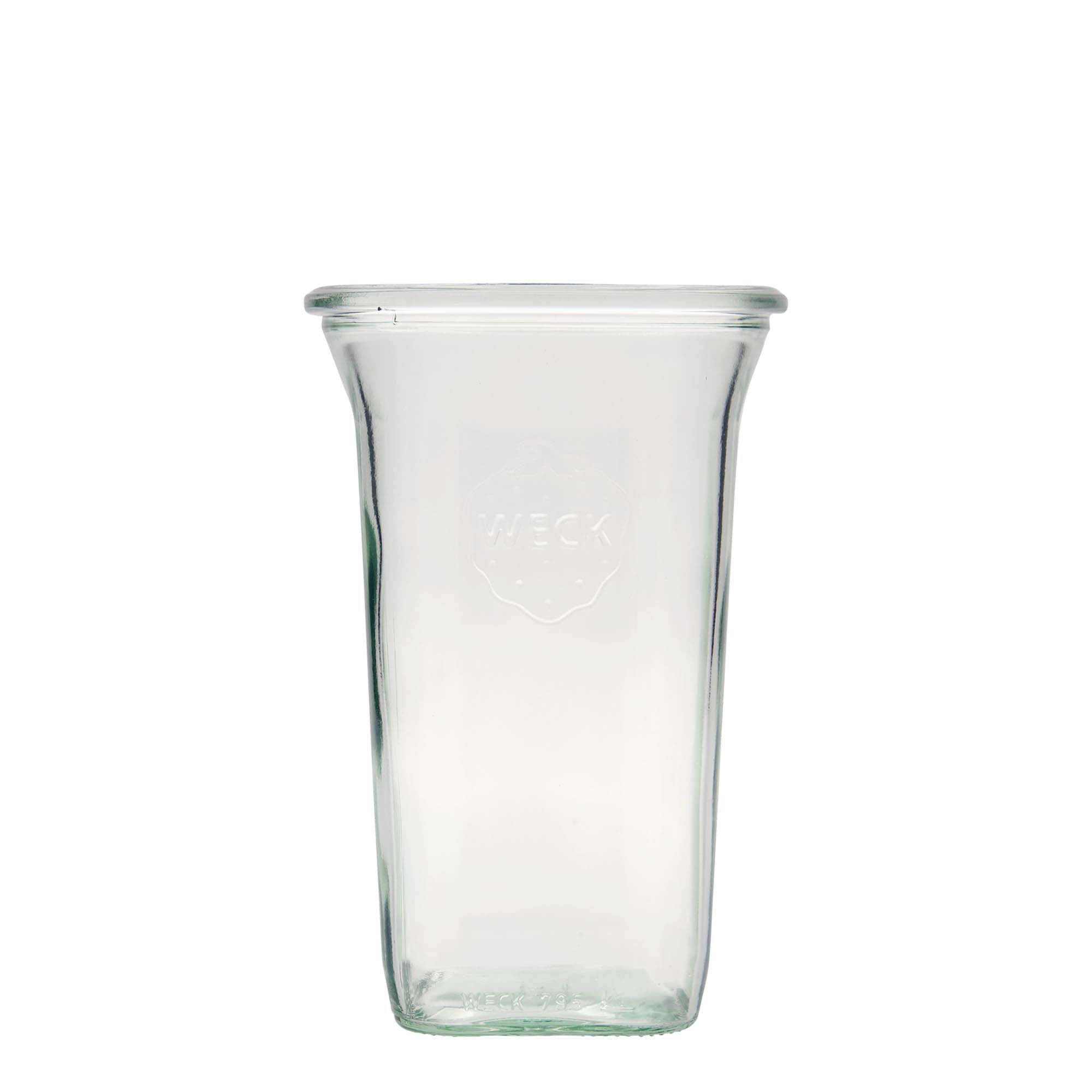 795 ml WECK-Quadroglas, quadrato, bocca: bordo tondo