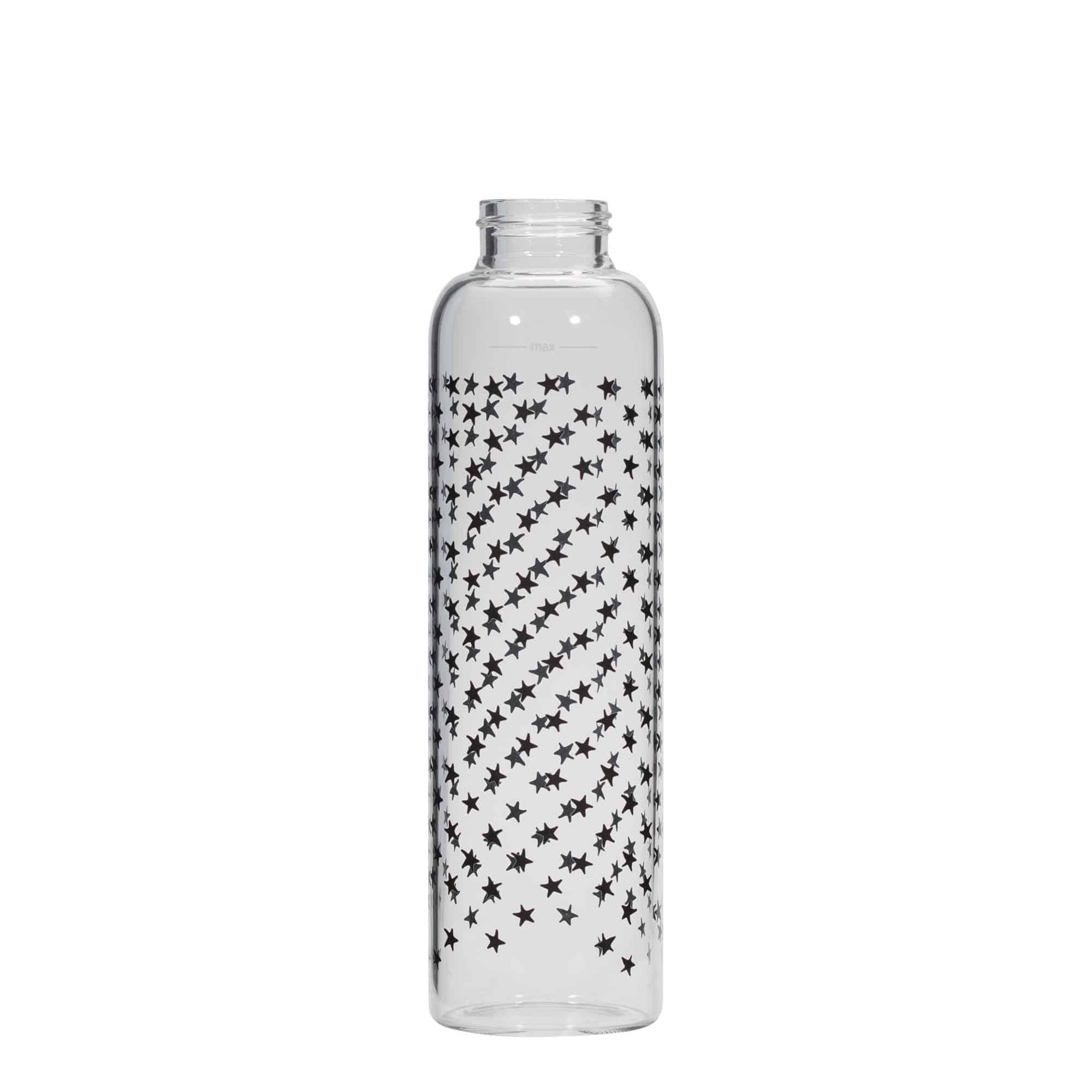 500 ml Borraccia 'Perseus', motivo: Stelle nere, vetro, imboccatura: a vite 500 ml Borraccia 'Perseus', motivo: Stelle nere, vetro, imboccatura: a vite