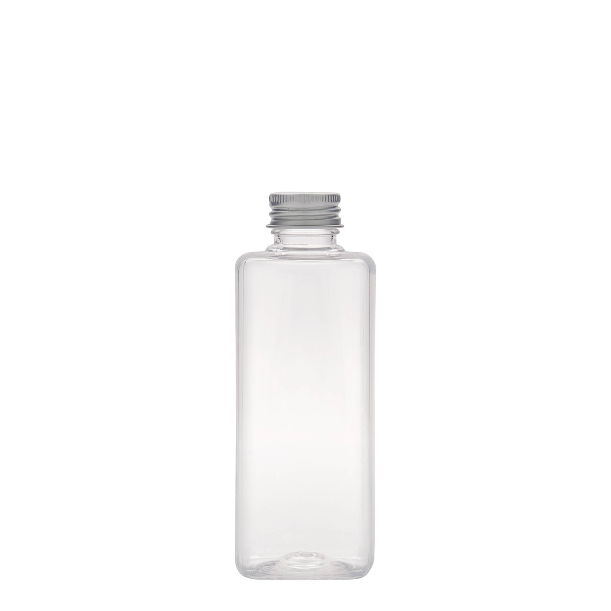 Bottiglia PET da 200 ml 'Karl', quadrata, plastica, bocca: 24/410