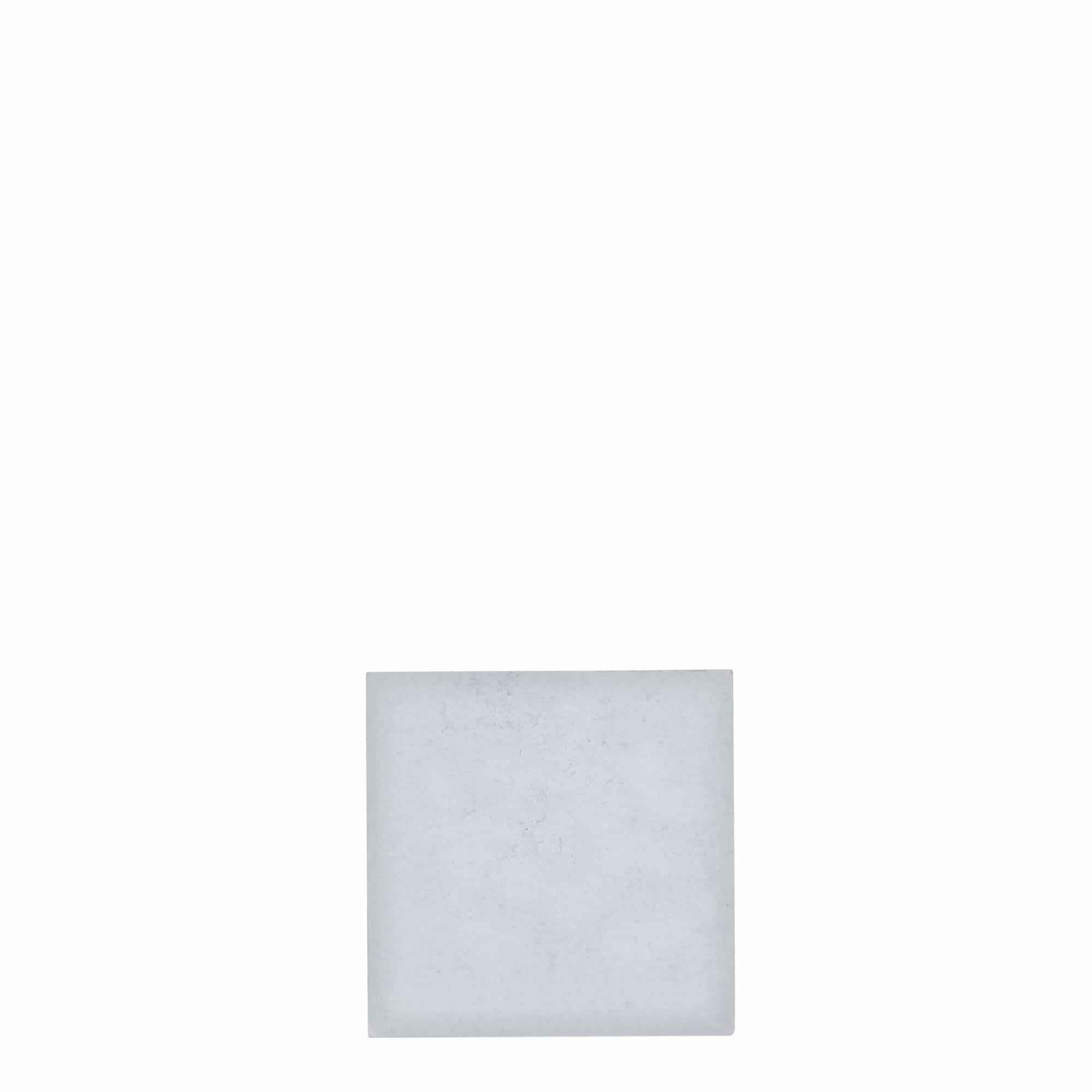 Etichetta metallica 'Mirtillo', quadrato, stagno, argento