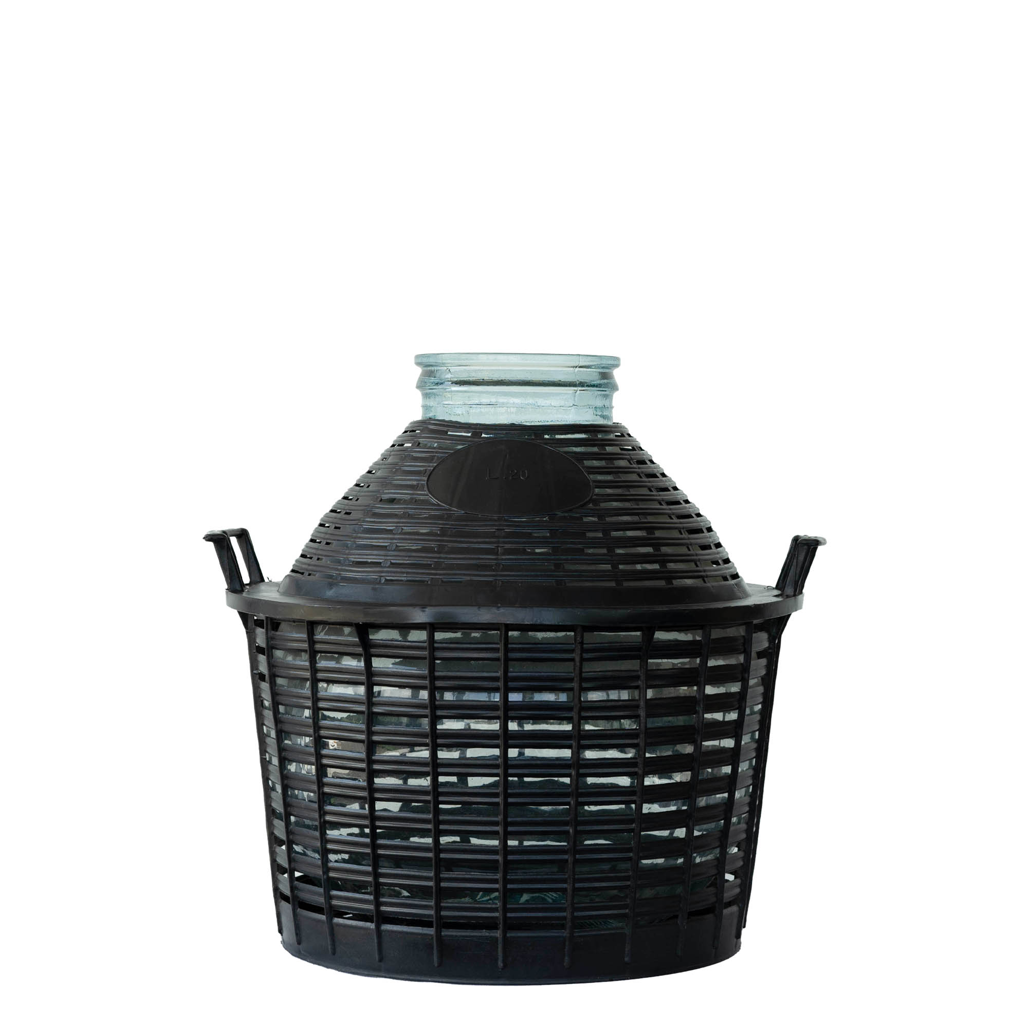 Bombola a pallone da 20 l, collo largo, vetro, apertura: chiusura a vite Bombola a pallone da 20 l, collo largo, vetro, apertura: chiusura a vite