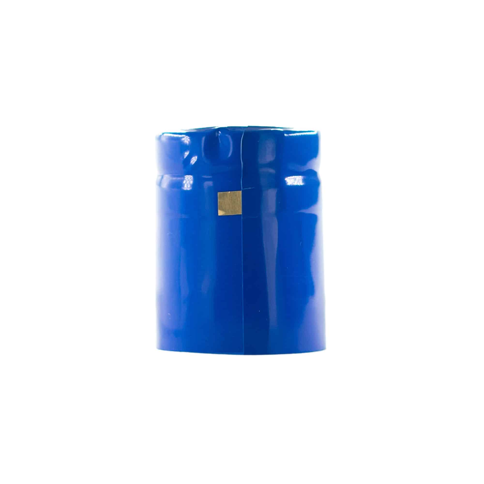 Capsula termoretraibile 32x41, plastica PVC, blu Capsula termoretraibile 32x41, plastica PVC, blu