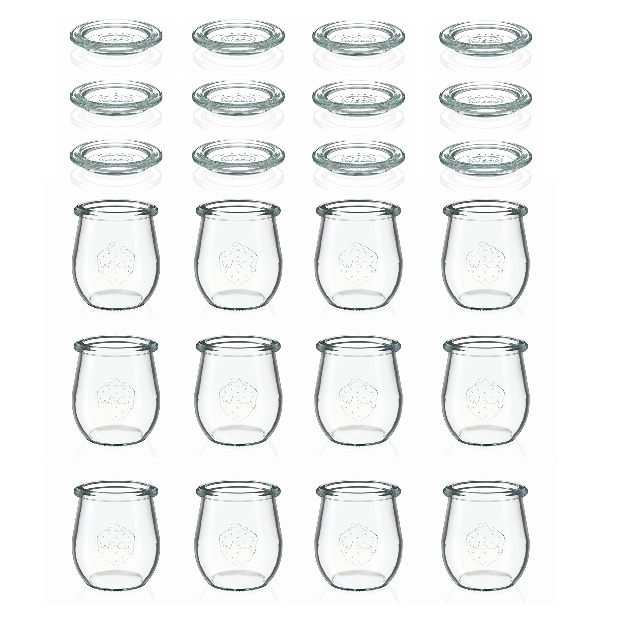 12x 220 ml vaso WECK a tulipano con coperchio in vetro RR 60