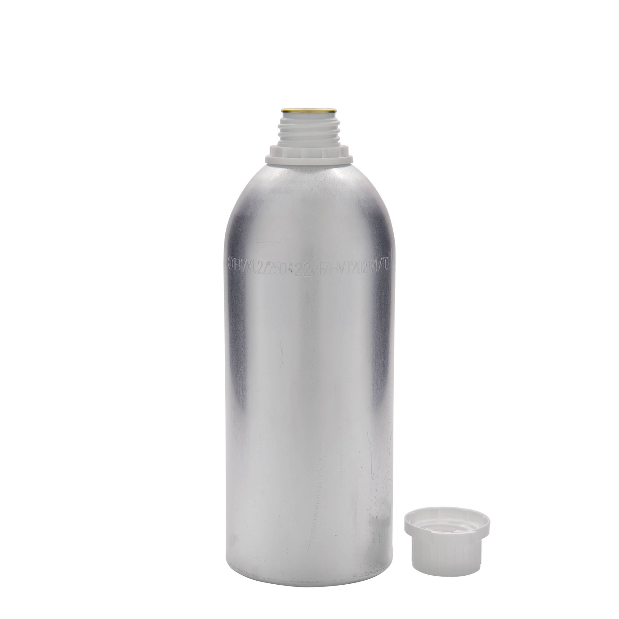Bottiglia in alluminio da 1100 ml, metallo, argento, bocca: DIN 32 Bottiglia in alluminio da 1100 ml, metallo, argento, bocca: DIN 32
