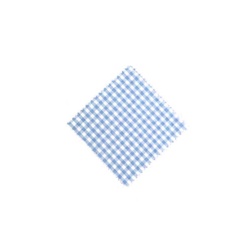 Copri vasetti in stoffa a quadretti 12x12, quadrati, tessuto, azzurro, imboccatura: TO38-TO53
