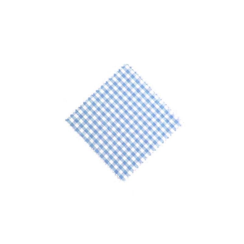 Copri vasetti in stoffa a quadretti 12x12, quadrati, tessuto, azzurro, imboccatura: TO38-TO53 Copri vasetti in stoffa a quadretti 12x12, quadrati, tessuto, azzurro, imboccatura: TO38-TO53