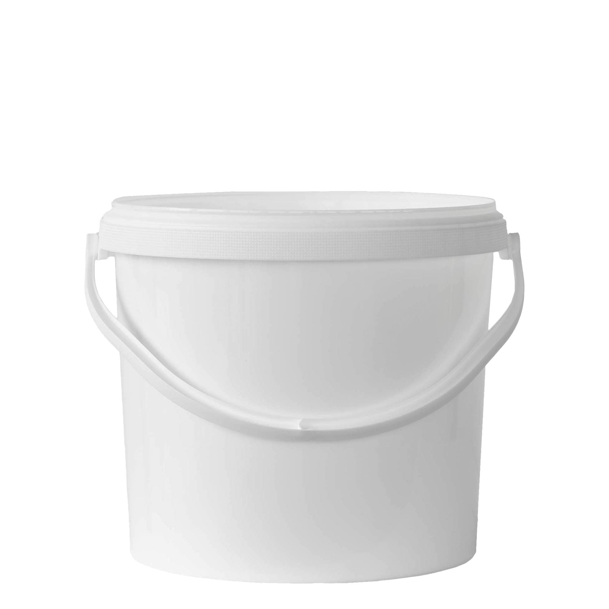 Secchio da 12,5 ml, plastica PP, bianco