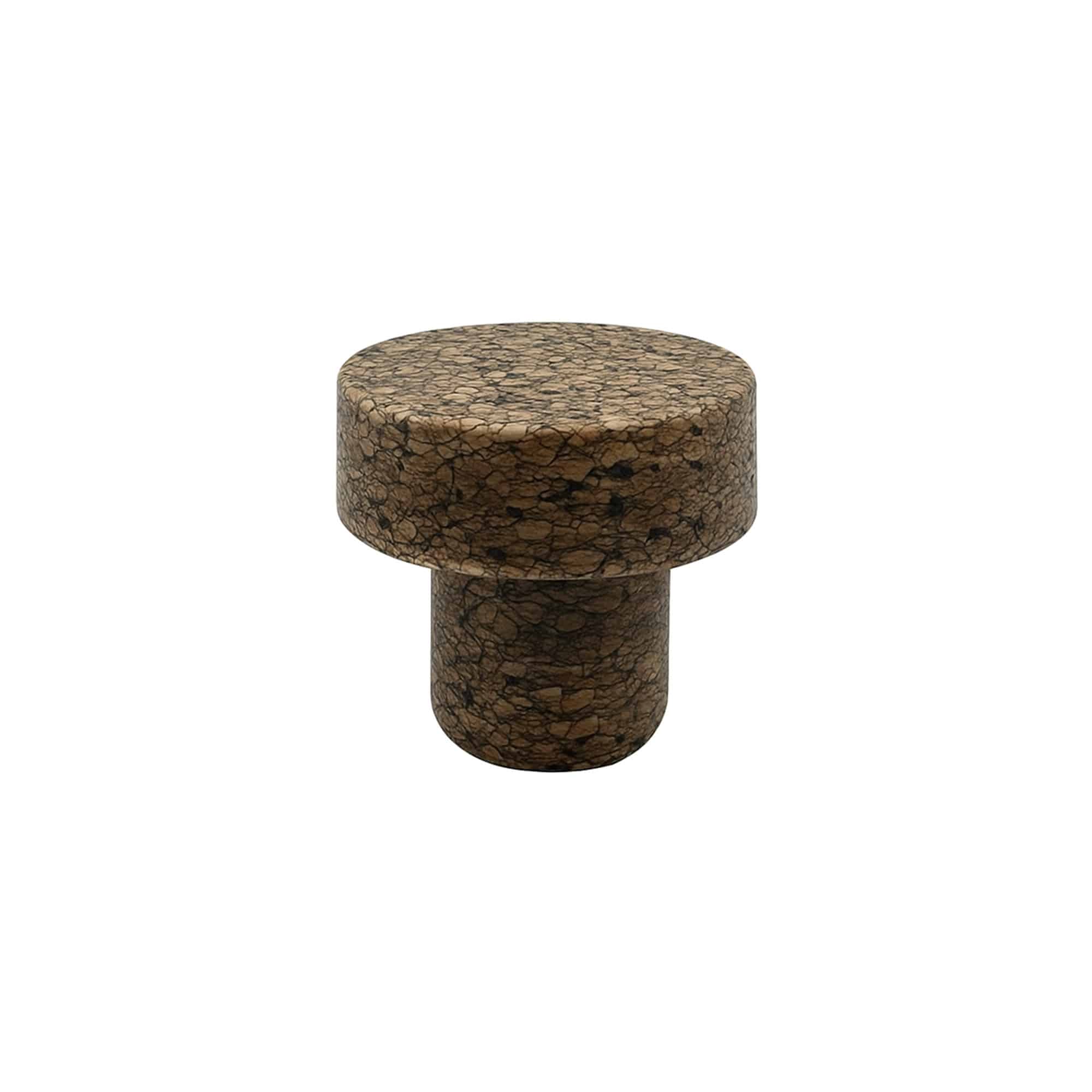 Tappo con impugnatura 'Sharp' 22,5 mm, Corkcoal, per bocca: tappo a disco in sughero Tappo con impugnatura 'Sharp' 22,5 mm, Corkcoal, per bocca: tappo a disco in sughero
