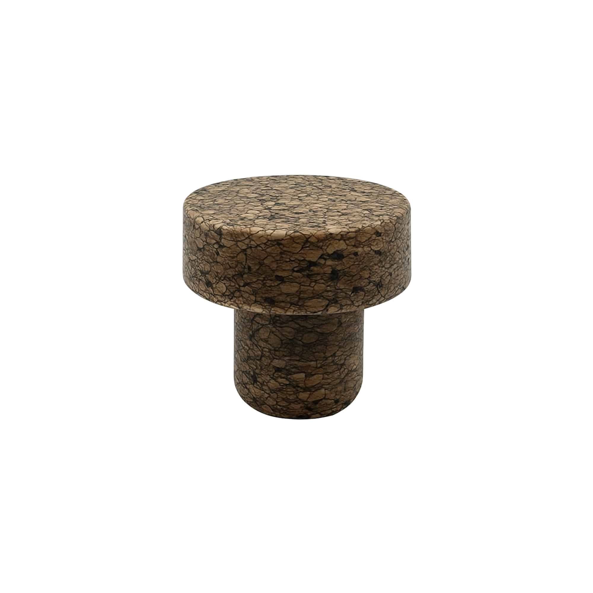 Tappo con impugnatura 'Sharp' 22,5 mm, Corkcoal, per bocca: tappo a disco in sughero