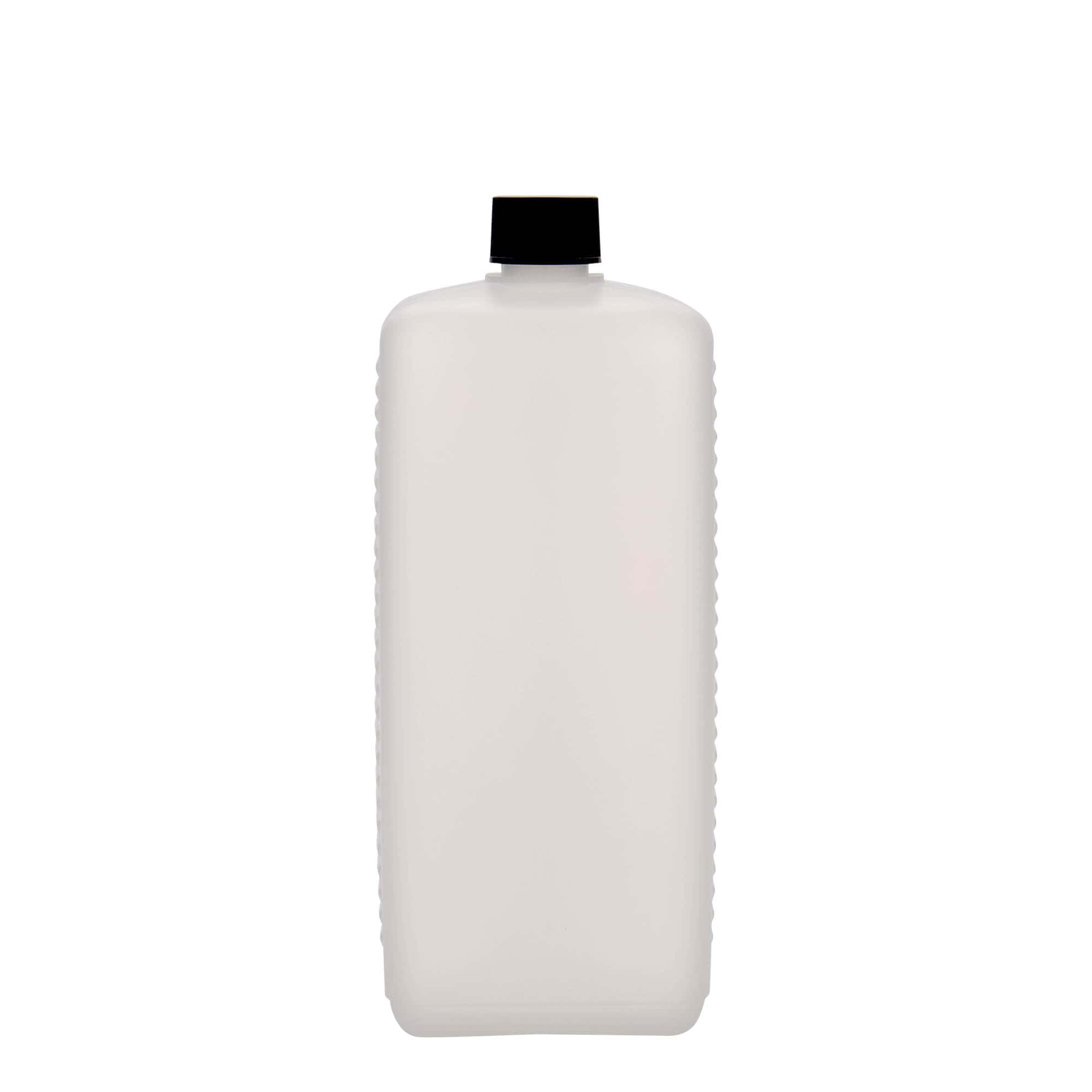 1.000 ml tanica rettangolare, plastica HDPE, naturale, bocca: DIN 25 EPE