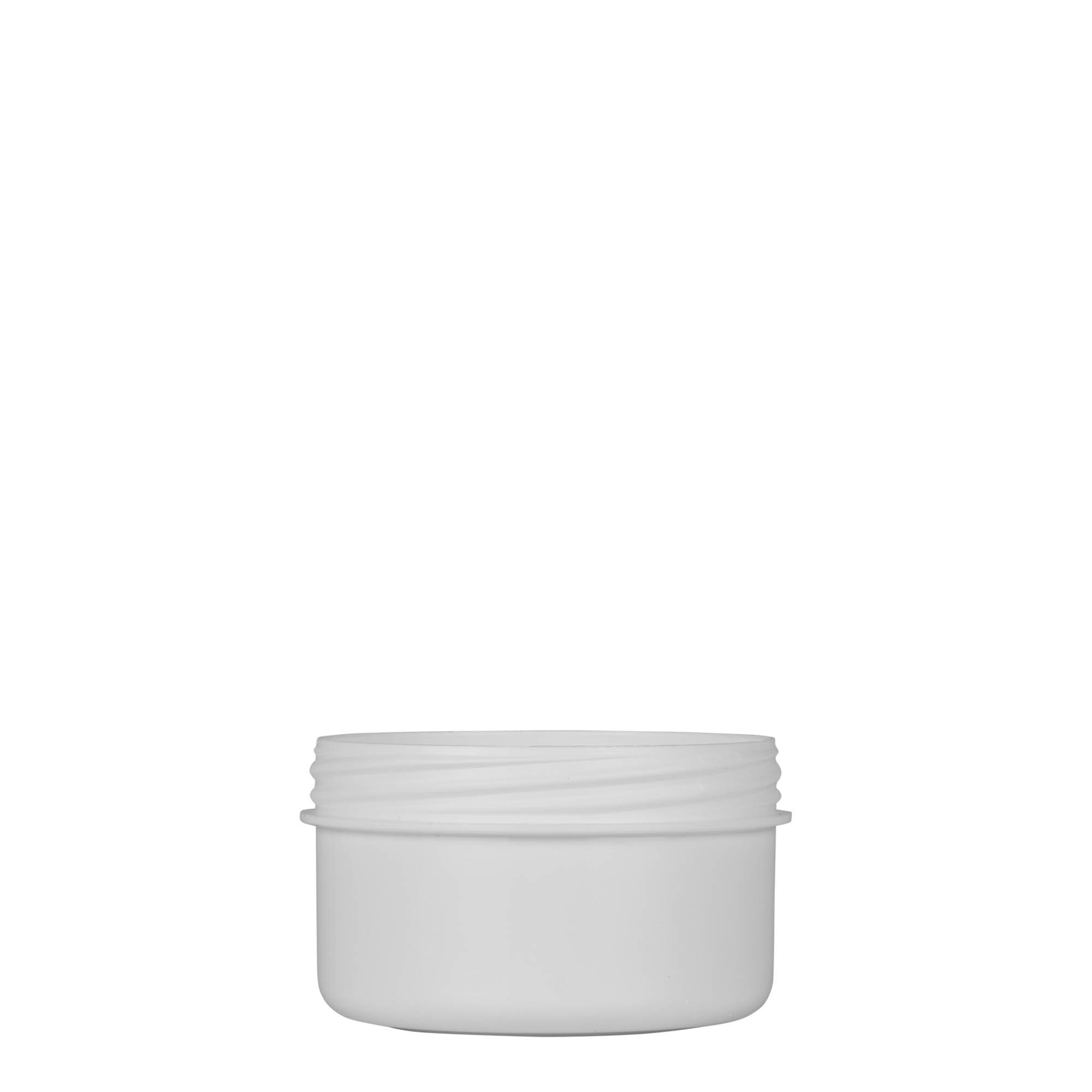 60 ml barattolo in plastica 'White Line', PP, bianco, apertura: chiusura a vite 60 ml barattolo in plastica 'White Line', PP, bianco, apertura: chiusura a vite