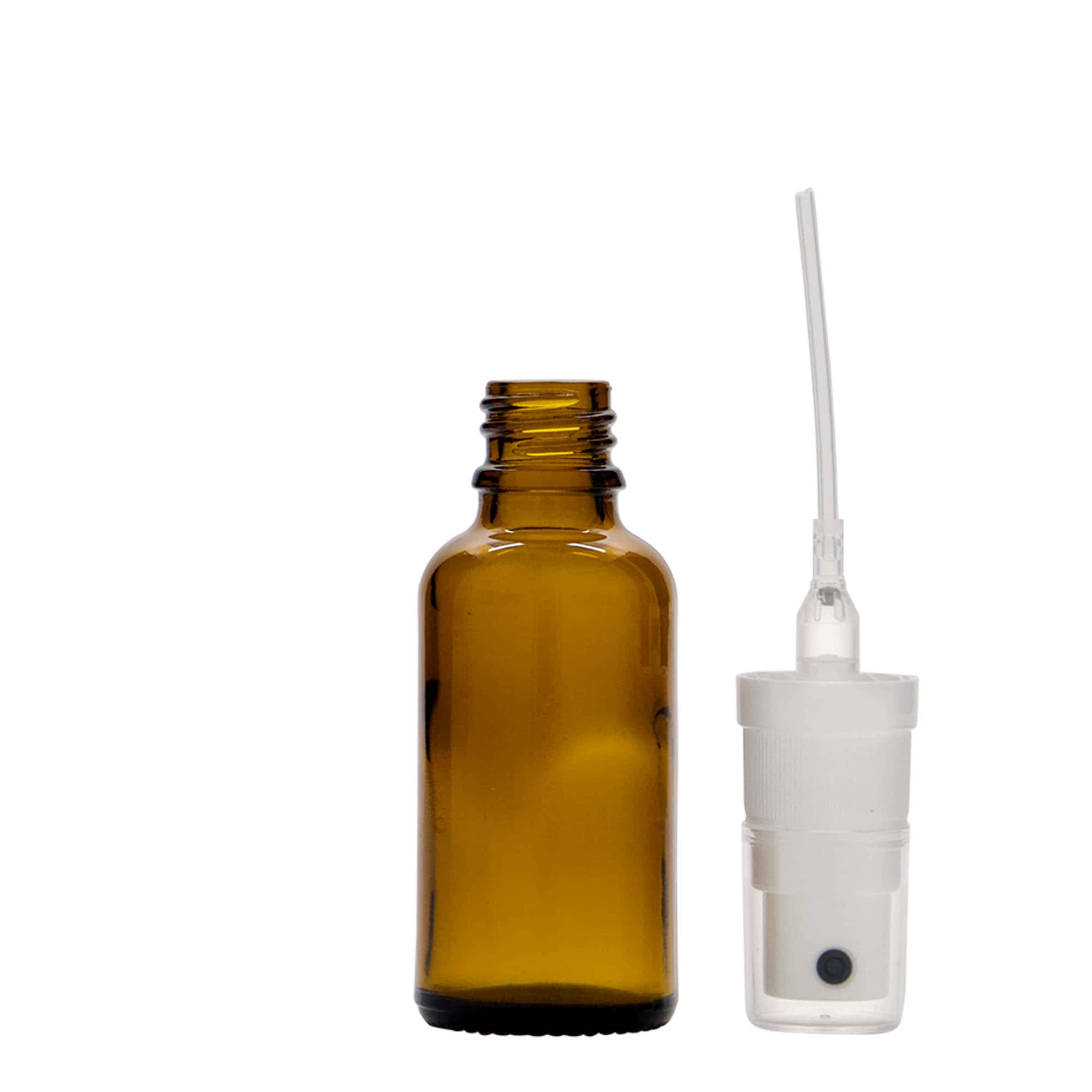 30 ml flacone spray medicina, vetro, marrone, bocca: DIN 18