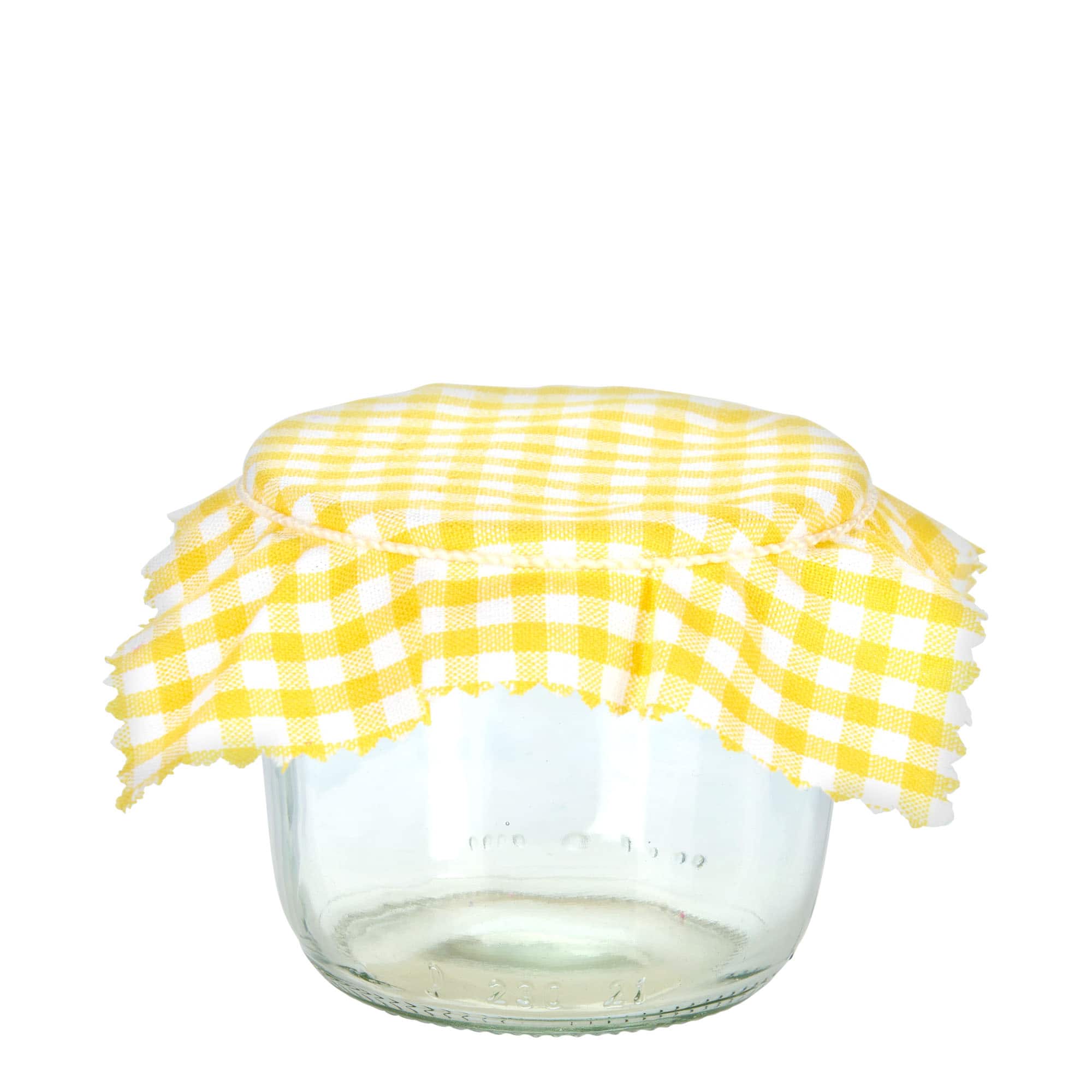 Tovaglietta in stoffa a quadretti 12x12, quadrata, tessuto, gialla, bocca: TO38-TO53