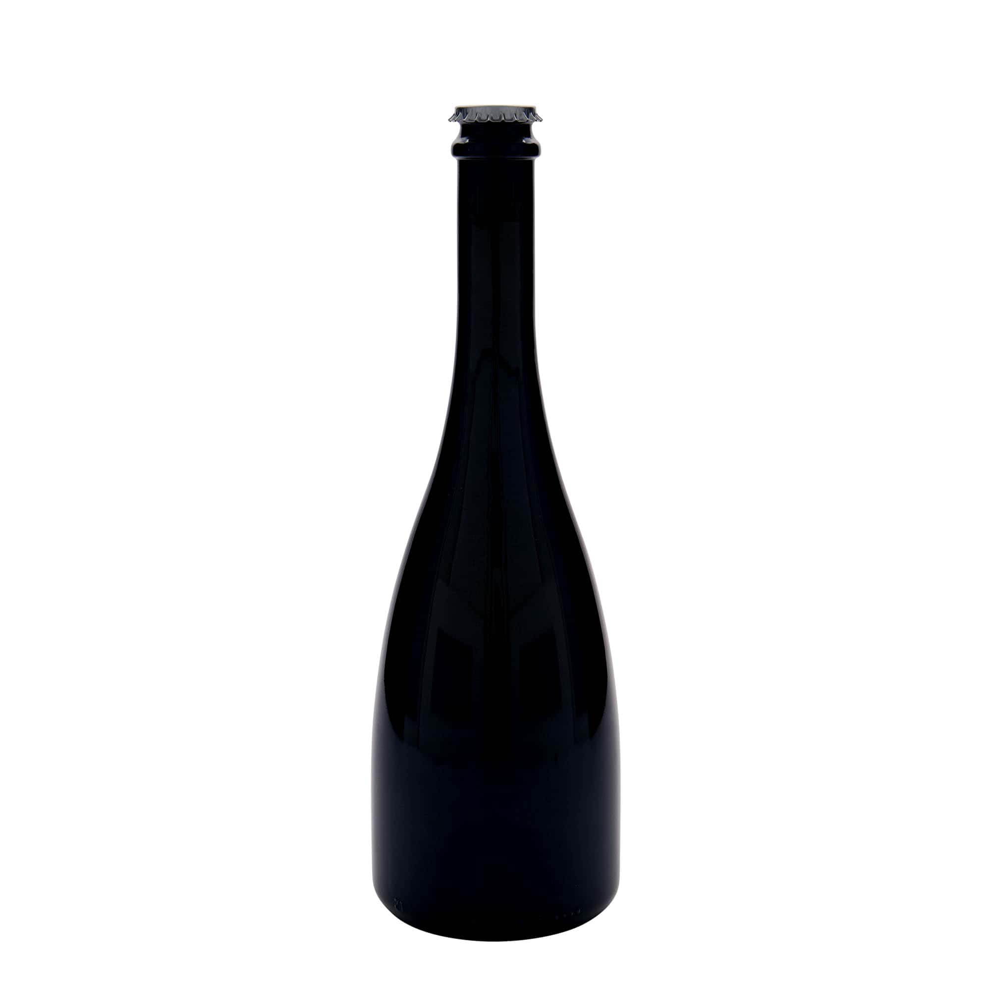Bottiglia da 750 ml per birra/spumante 'Tosca', vetro, verde antico, bocca: tappo corona