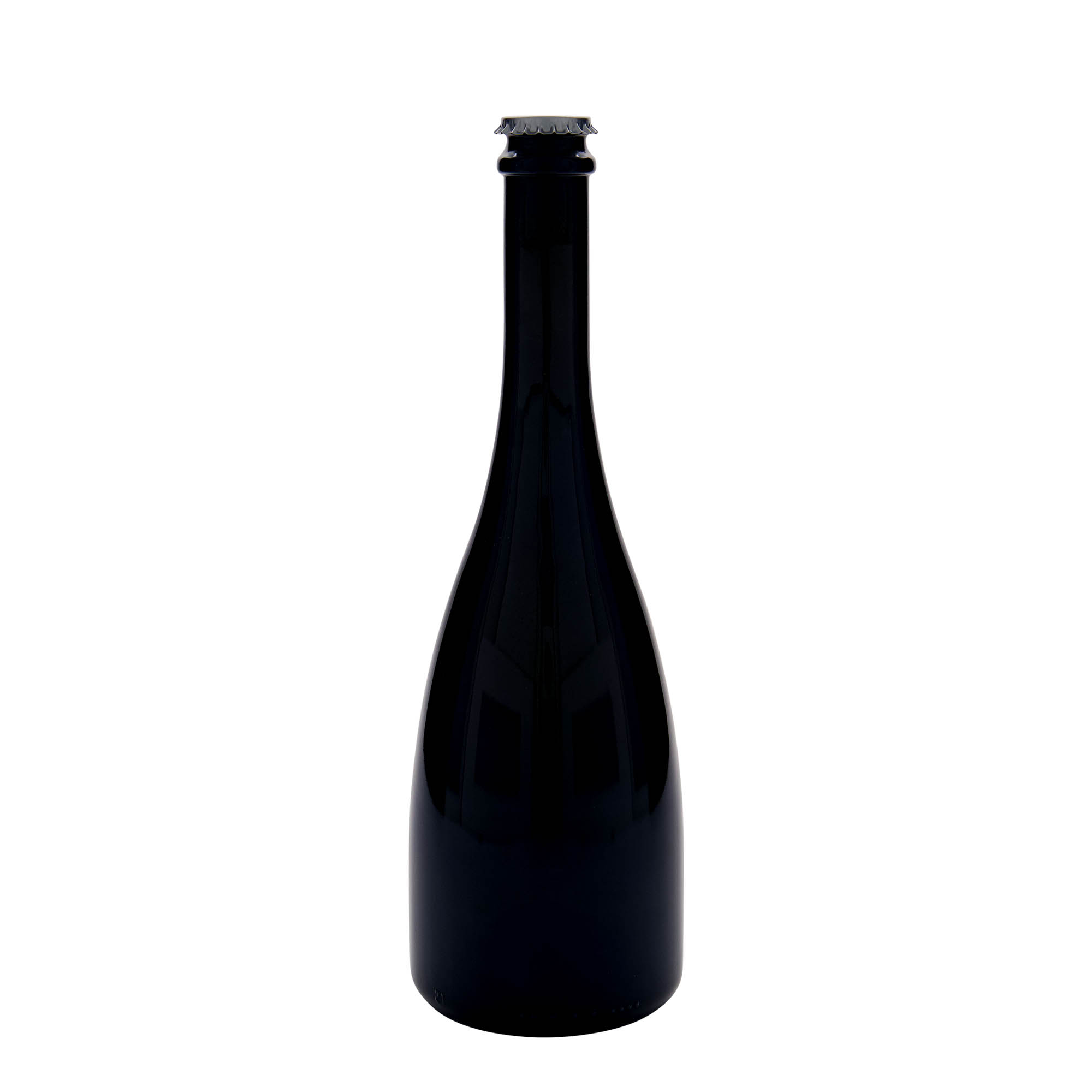 Bottiglia da 750 ml per birra/spumante 'Tosca', vetro, verde antico, bocca: tappo corona