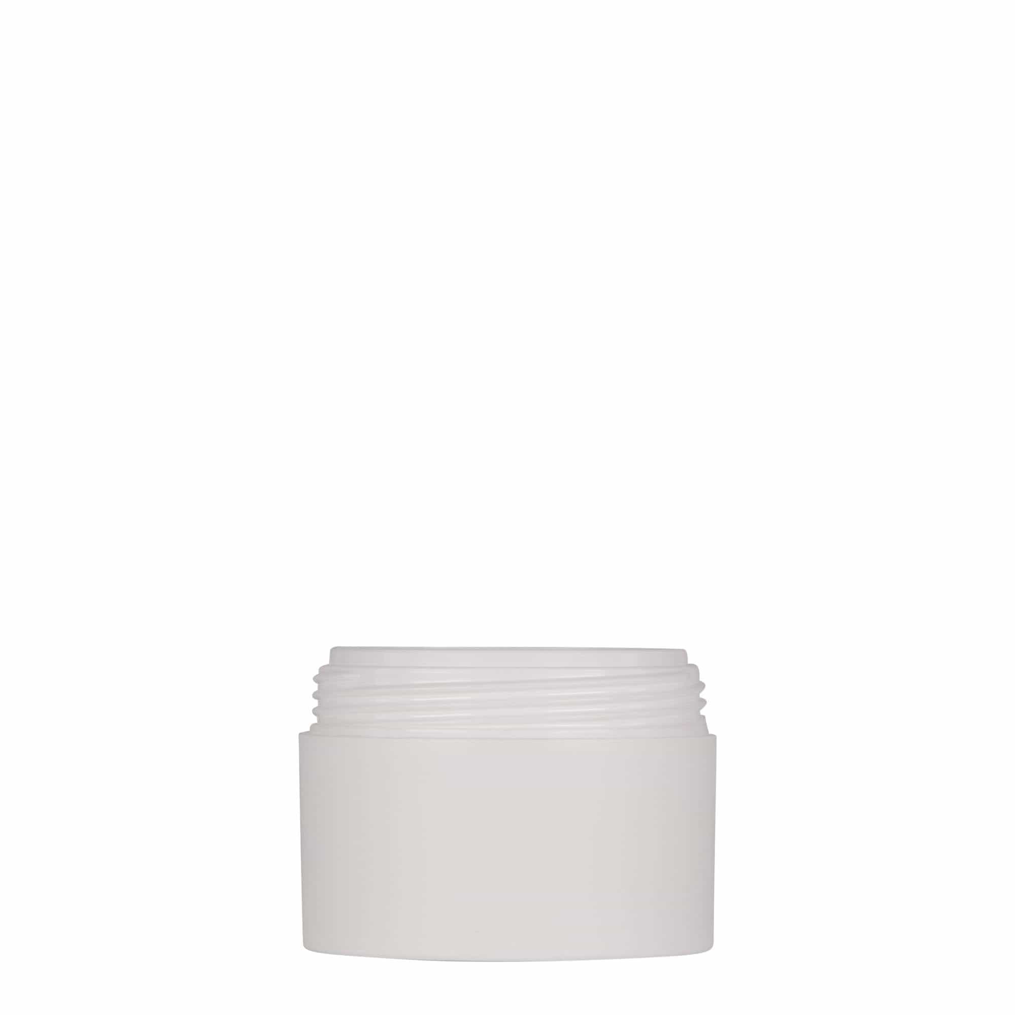50 ml barattolo in plastica 'Antonella', PP, bianco, apertura: chiusura a vite