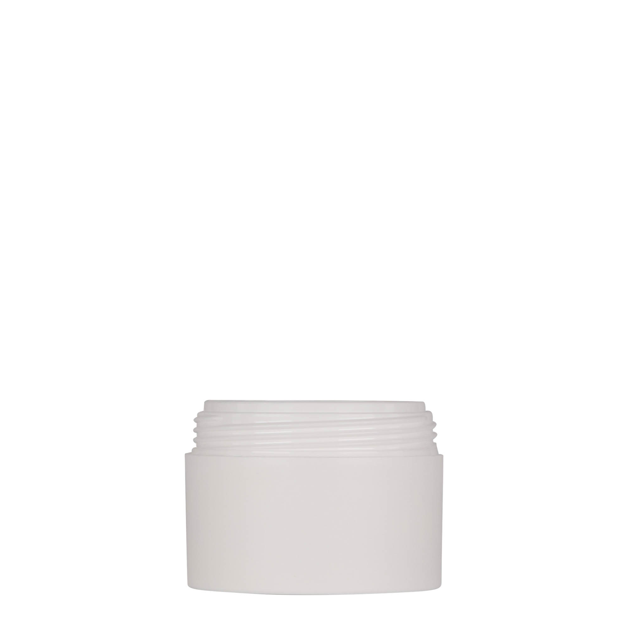 50 ml barattolo in plastica 'Antonella', PP, bianco, apertura: chiusura a vite