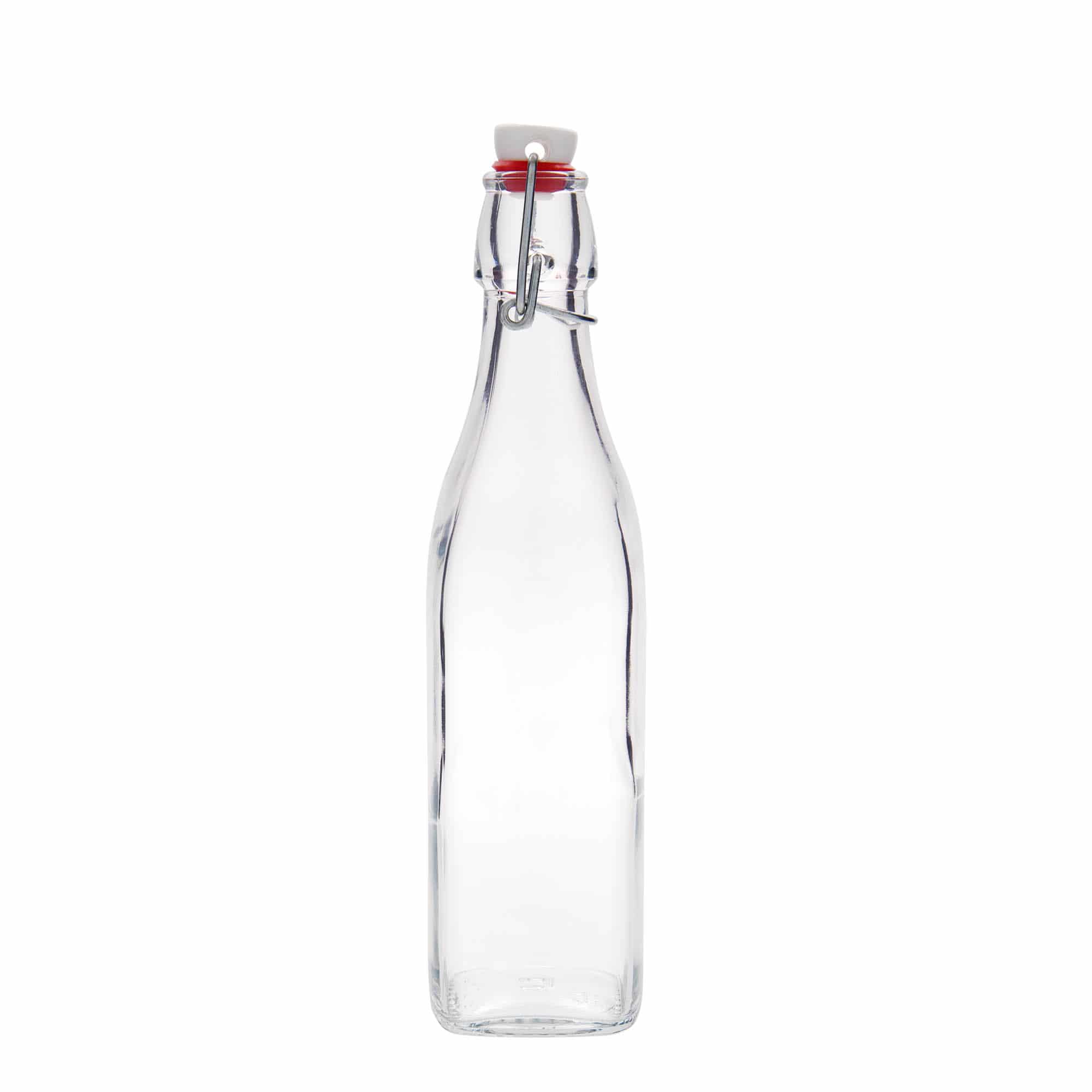 500 ml Bottiglia di vetro 'Swing', quadrata, imboccatura: tappo meccanico