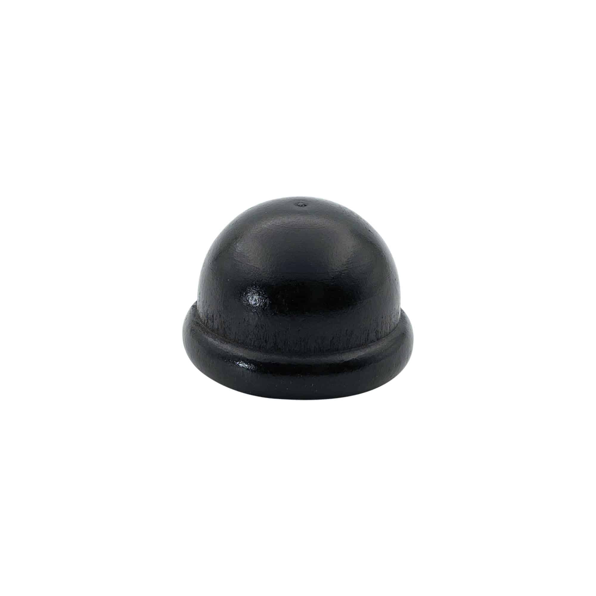 Tappo a fungo 19 mm, legno, nero, per imboccatura: fascetta