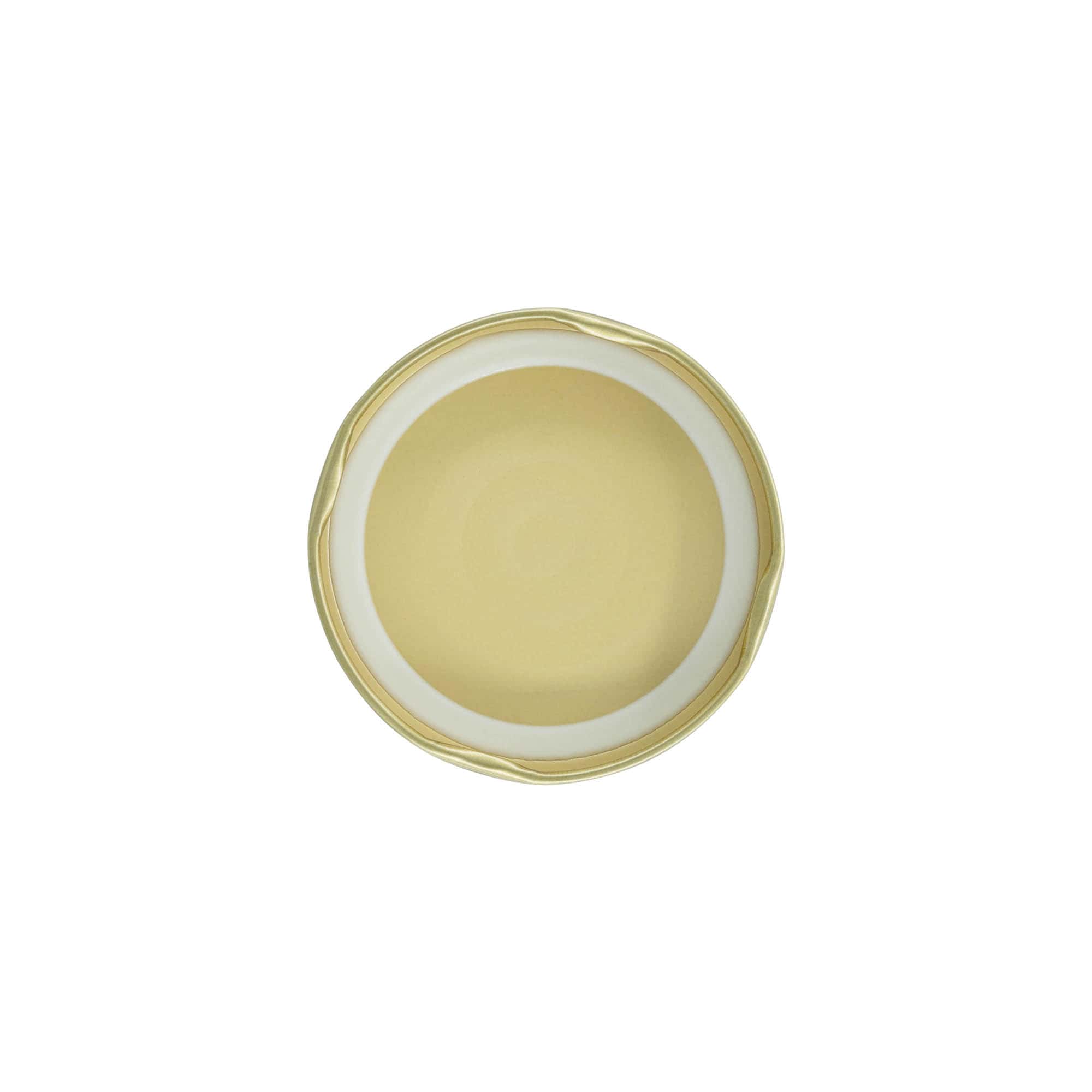 Tappo Twist-Off, lamina bianca, oro, per bocca: TO 66 Tappo Twist-Off, lamina bianca, oro, per bocca: TO 66