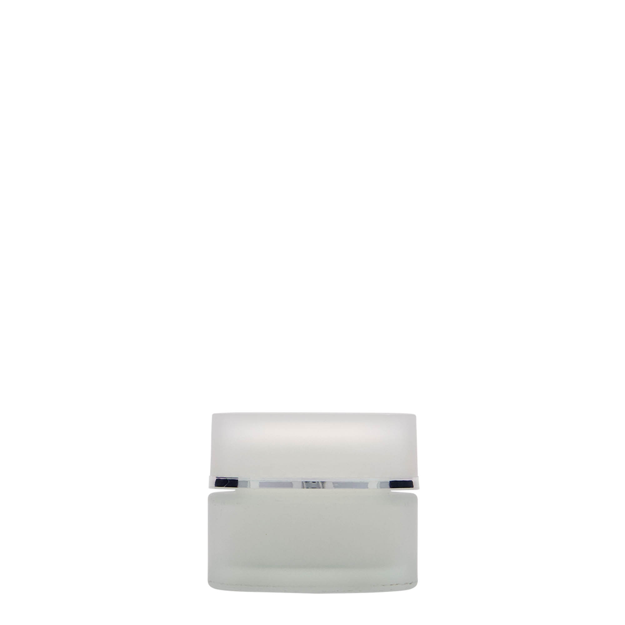 15 ml barattolo 'Edizione Platino', vetro, ghiacciato, bocca: chiusura a vite 15 ml barattolo 'Edizione Platino', vetro, ghiacciato, bocca: chiusura a vite