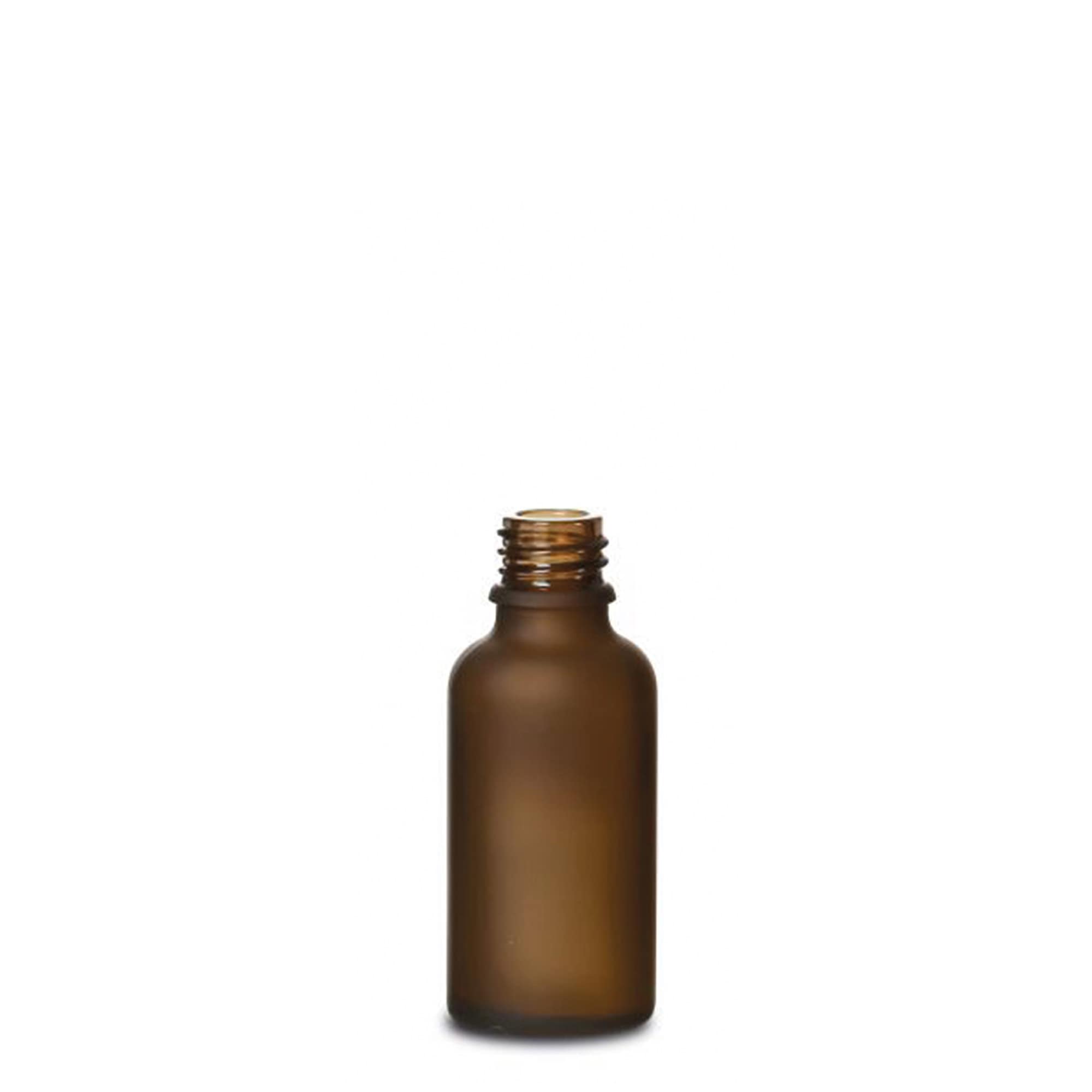 30 ml flacone medico, vetro, marrone satinato, bocca: DIN 18