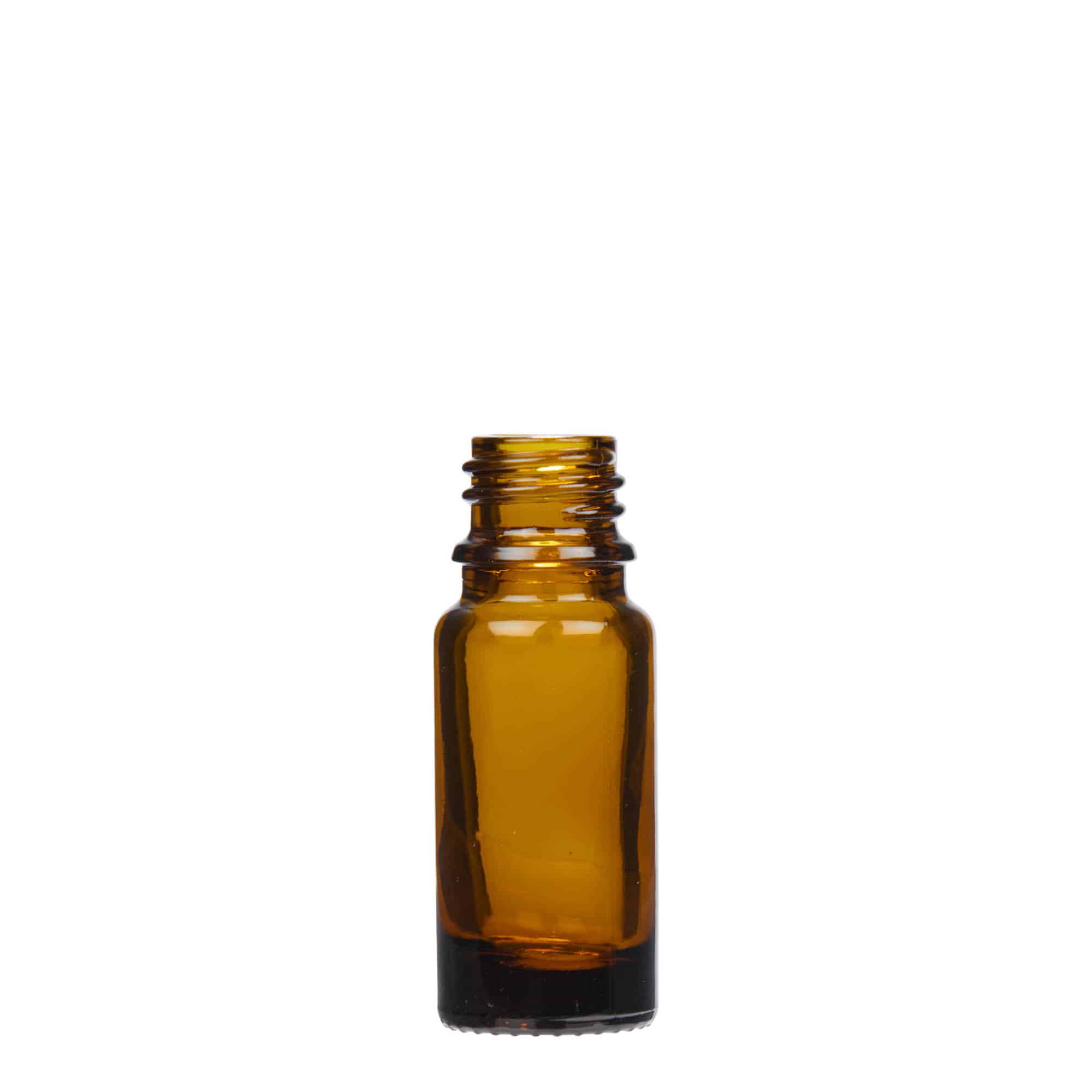 Flacone con contagocce 10 ml, medicina, vetro, marrone, bocca: DIN 18