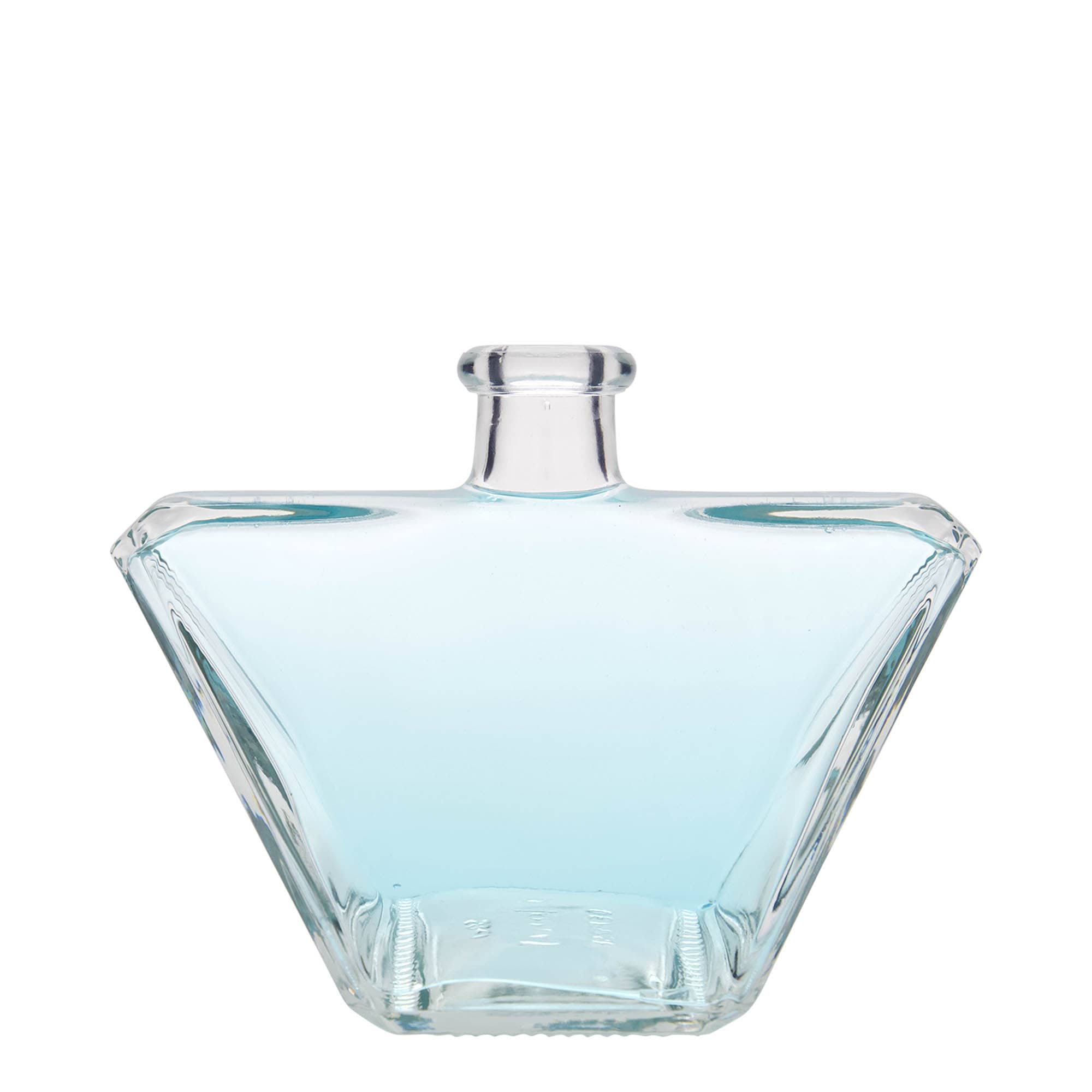 Bottiglia di vetro da 500 ml 'Charly', rettangolare, bocca: sughero Bottiglia di vetro da 500 ml 'Charly', rettangolare, bocca: sughero