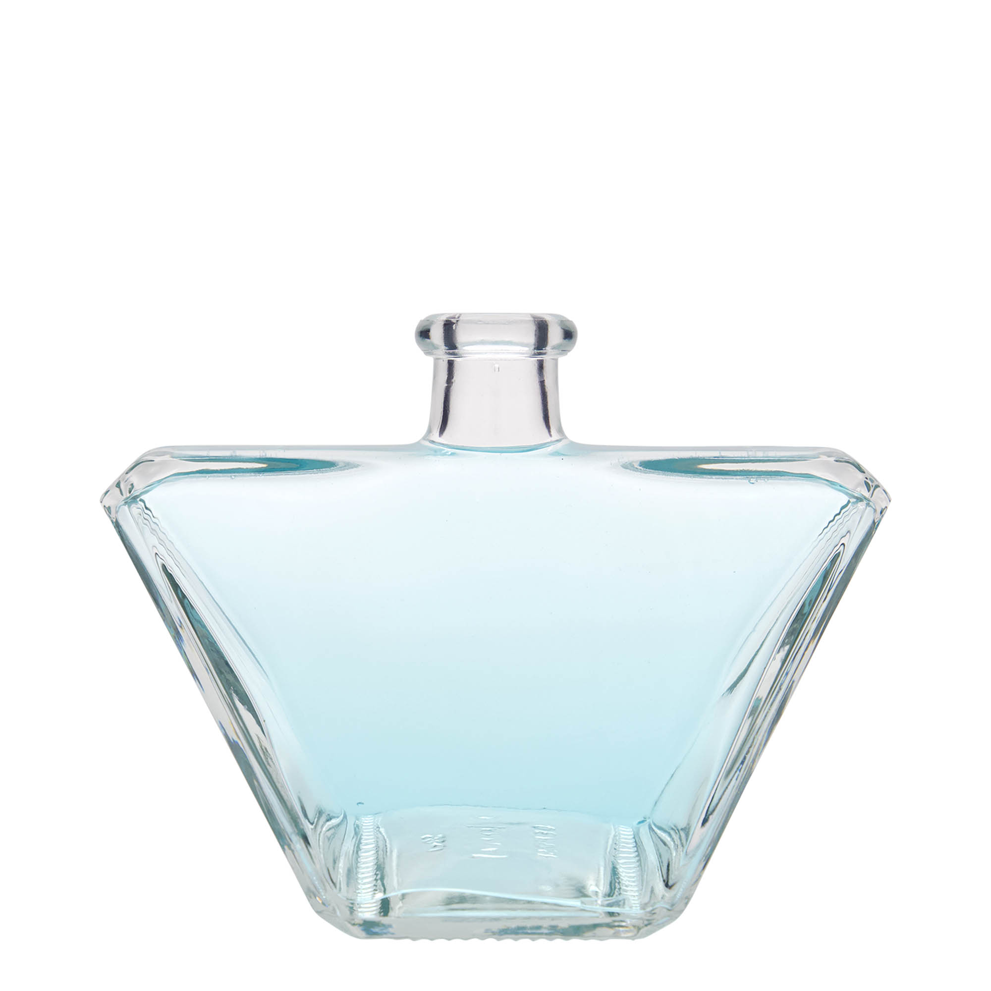 Bottiglia di vetro da 500 ml 'Charly', rettangolare, bocca: sughero Bottiglia di vetro da 500 ml 'Charly', rettangolare, bocca: sughero