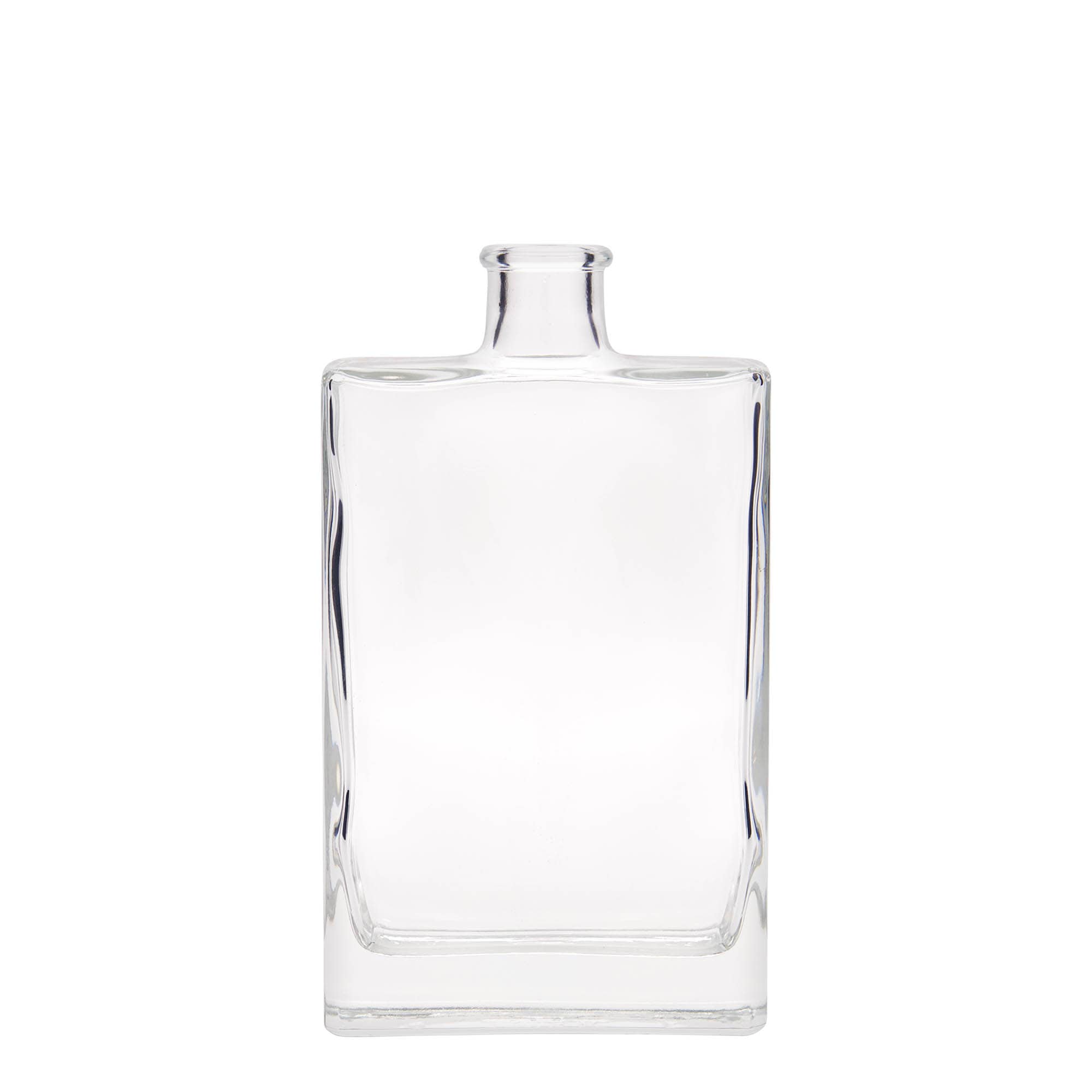 350 ml Bottiglia di vetro 'Julia', rettangolare, imboccatura: fascetta 350 ml Bottiglia di vetro 'Julia', rettangolare, imboccatura: fascetta