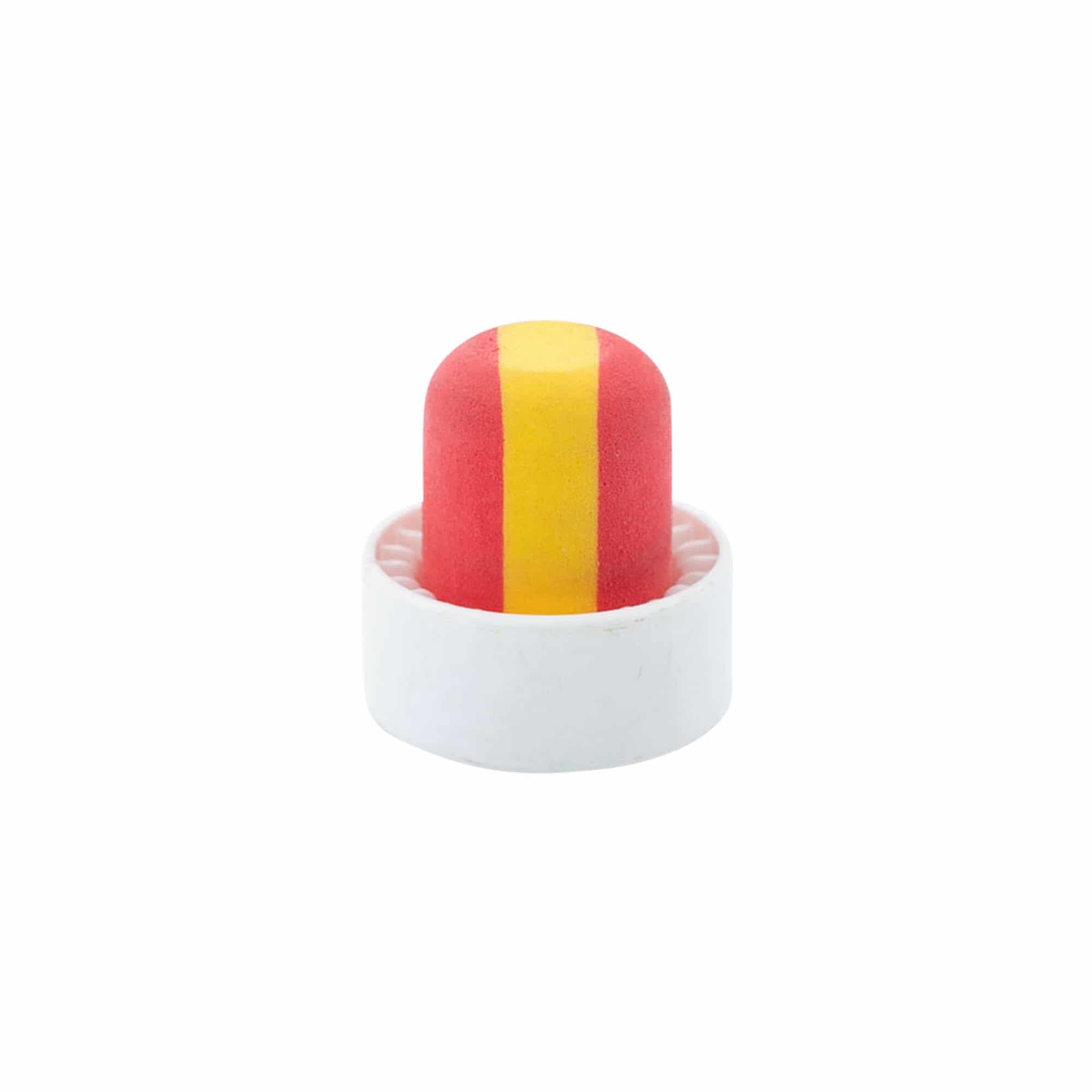 Tappo a vite 19 mm 'Spagna', plastica, multicolore, per bocca: sughero Tappo a vite 19 mm 'Spagna', plastica, multicolore, per bocca: sughero