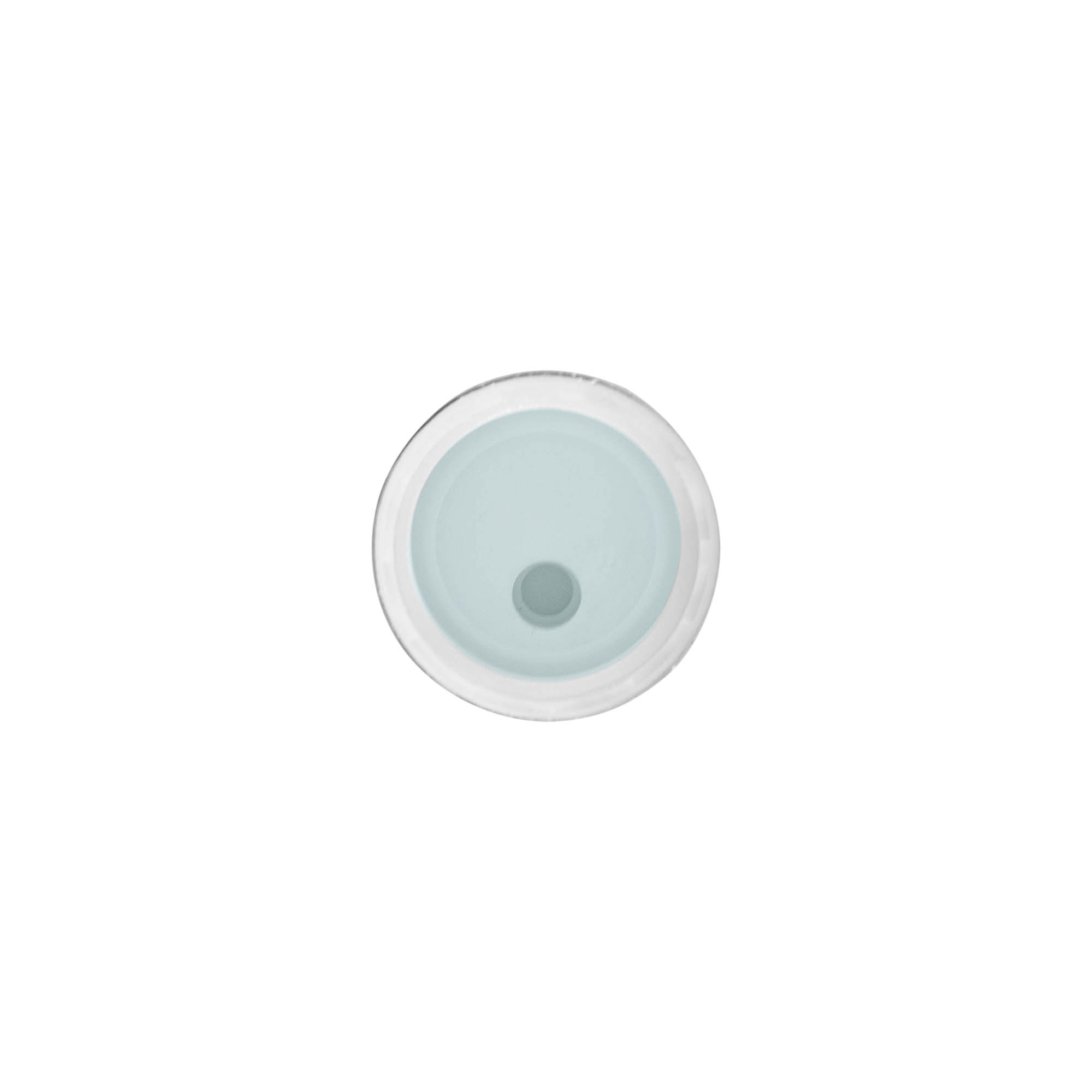 Tappo a vite Disc Top, plastica PP, argento, per bocca: 24/410