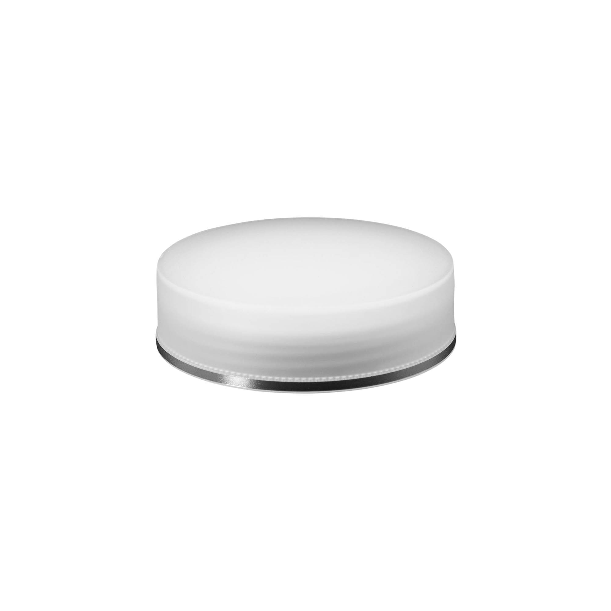 Tappo a vite 'Clear/Platin Edition', plastica PP, bianco, per bocca: 70/2P