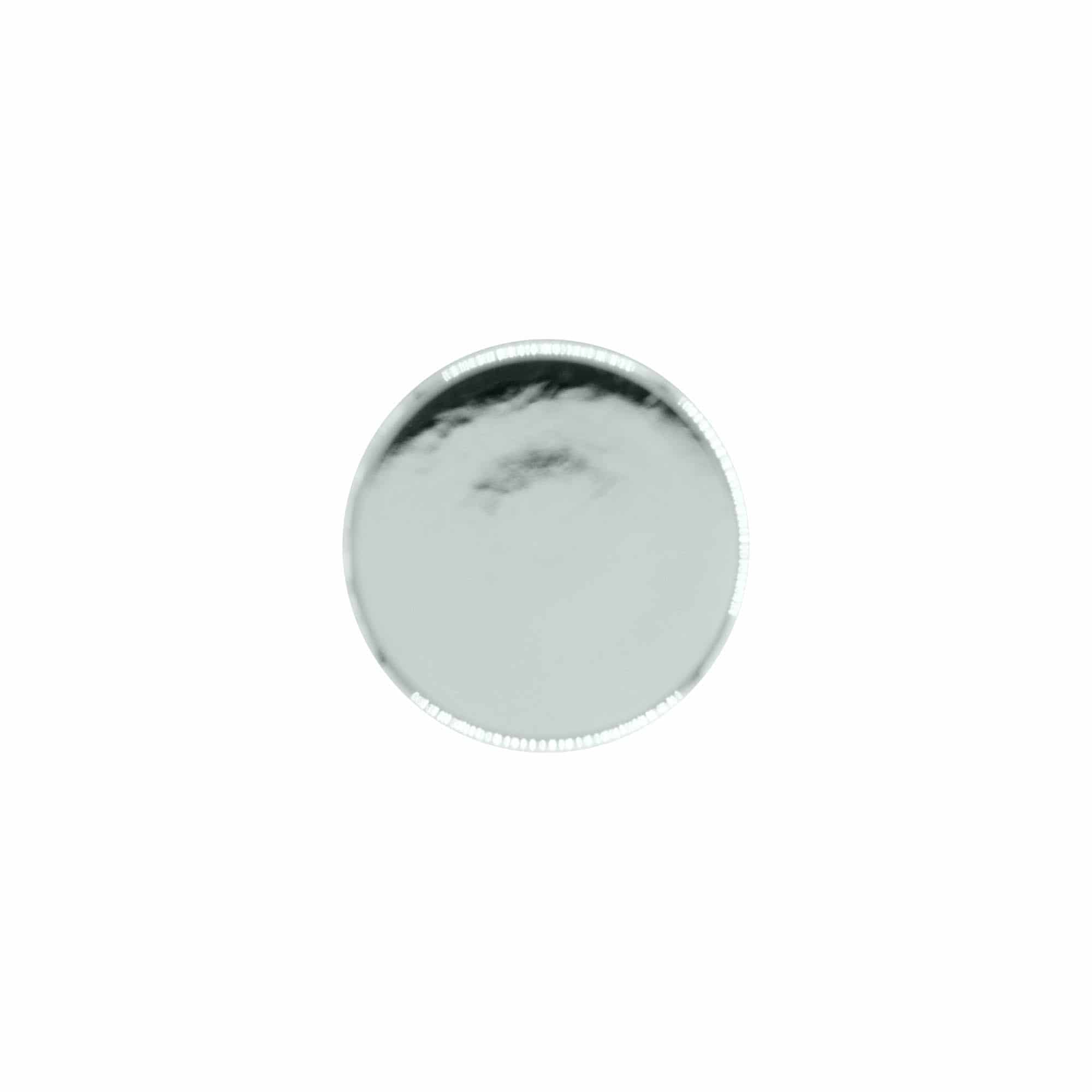 Tappo a vite, plastica ABS, argento, per bocca: GPI 28/400 Tappo a vite, plastica ABS, argento, per bocca: GPI 28/400