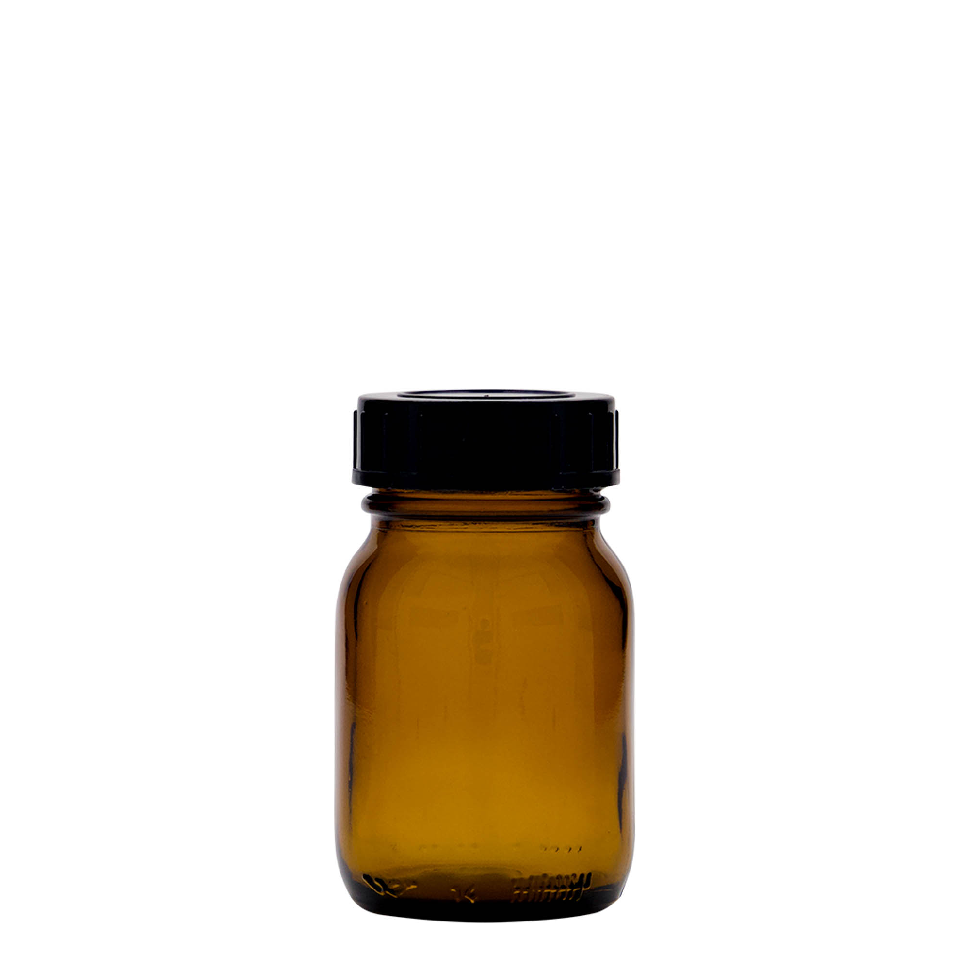 75 ml Vetro a collo largo, marrone, bocca: DIN 40