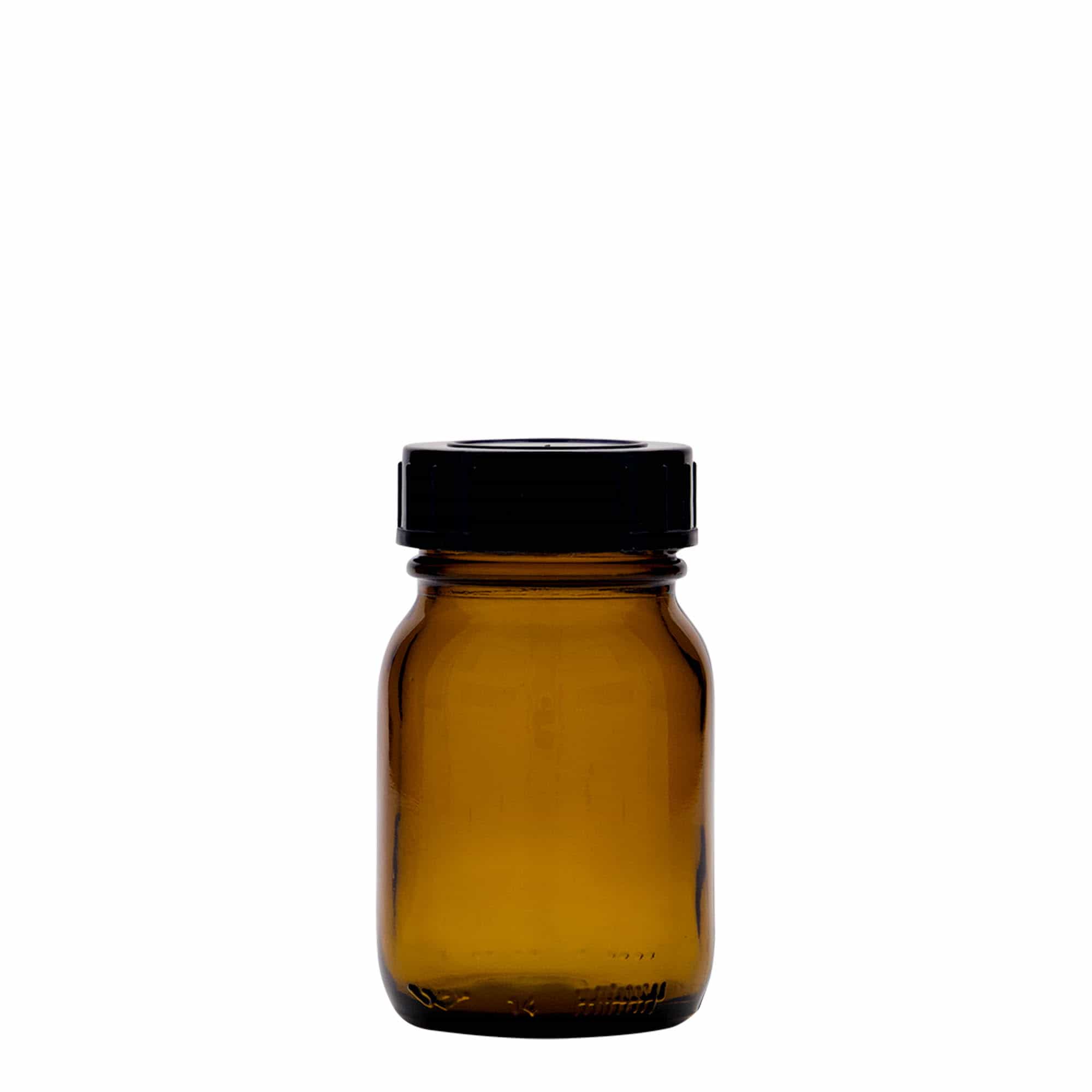 75 ml Vetro a collo largo, marrone, bocca: DIN 40