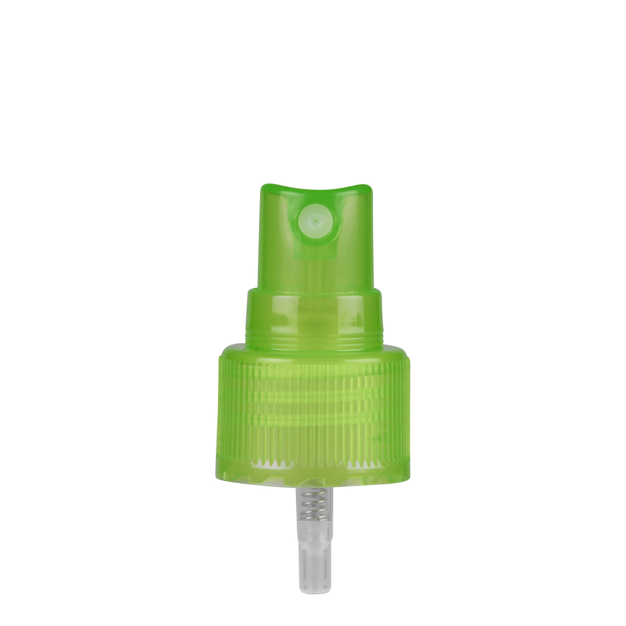 Tappo a vite con nebulizzatore spray, plastica PP, verde, per bocca: 24/410 Tappo a vite con nebulizzatore spray, plastica PP, verde, per bocca: 24/410