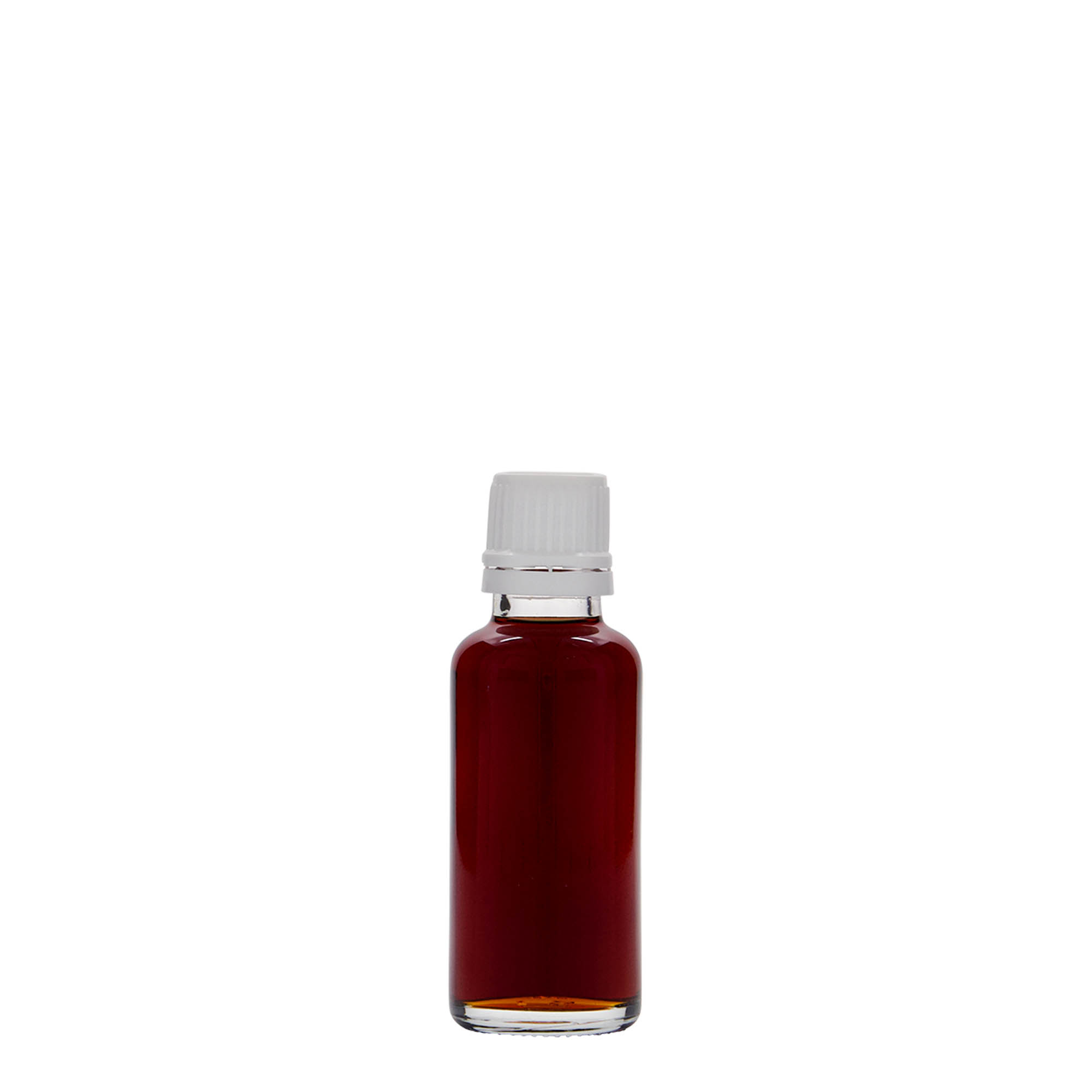 30 ml bottiglia medicinale, vetro, bocca: DIN 18